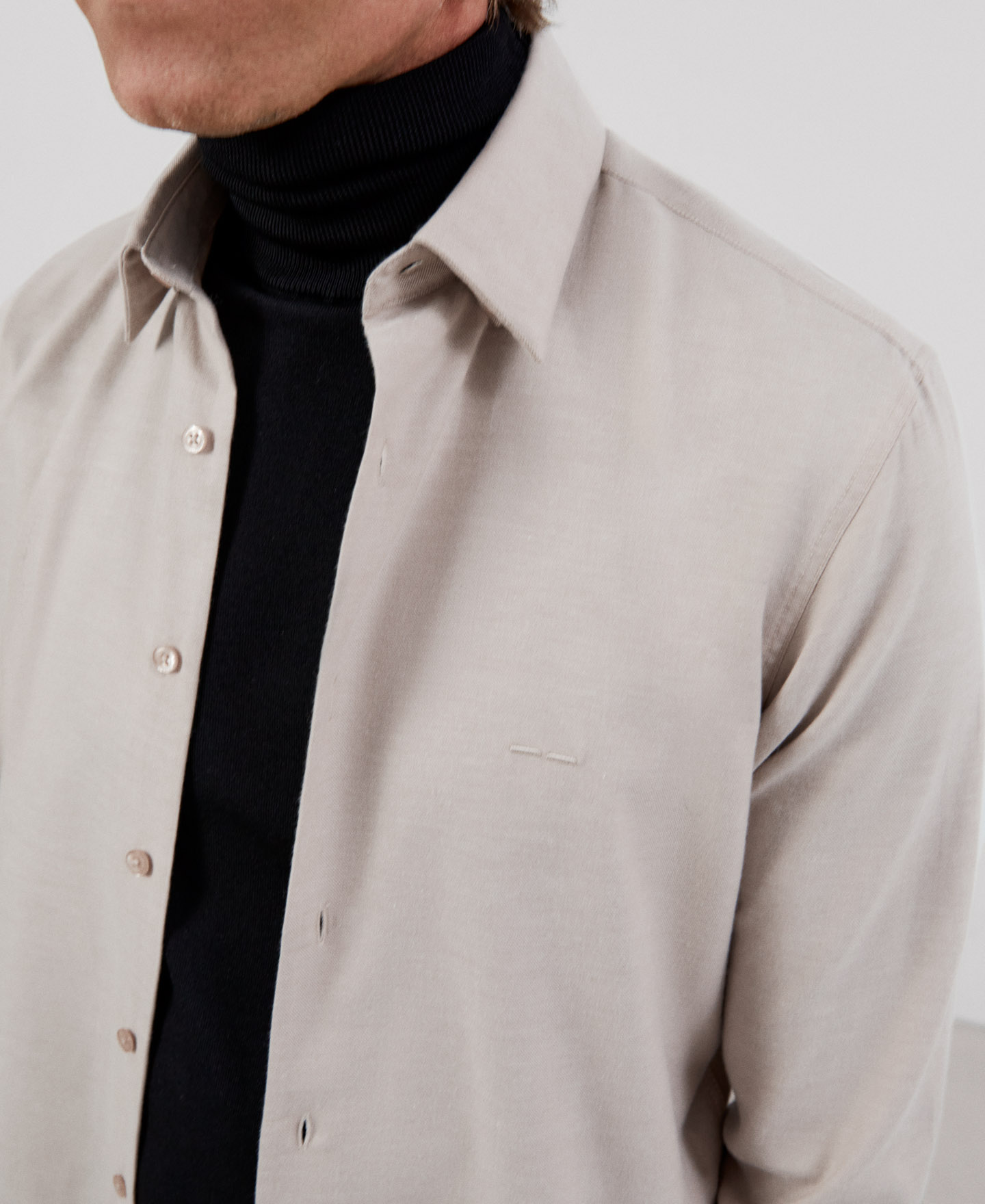Camisa en algodón y merino image number 3