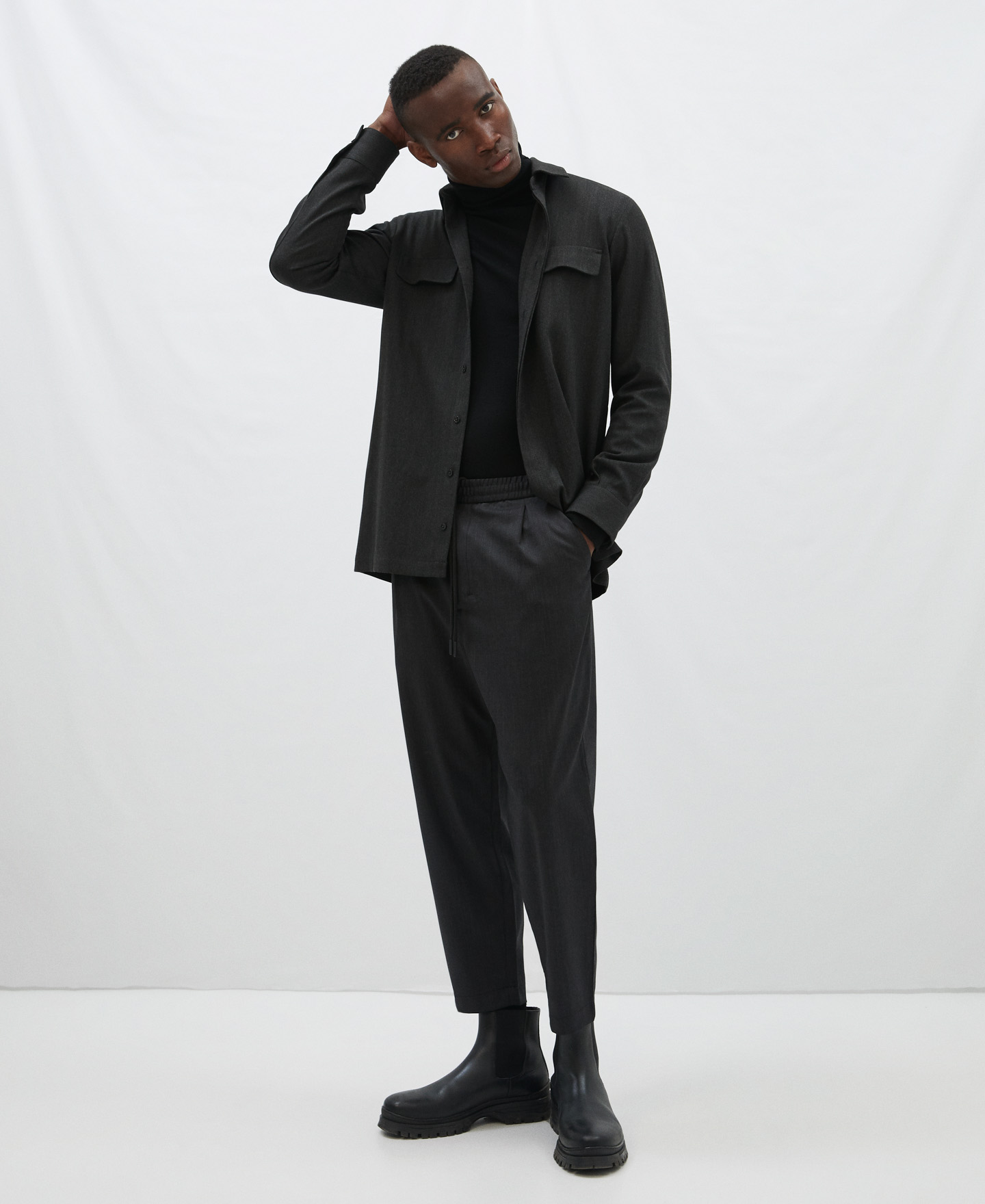 Shirt with placket pocket on chest image number 1