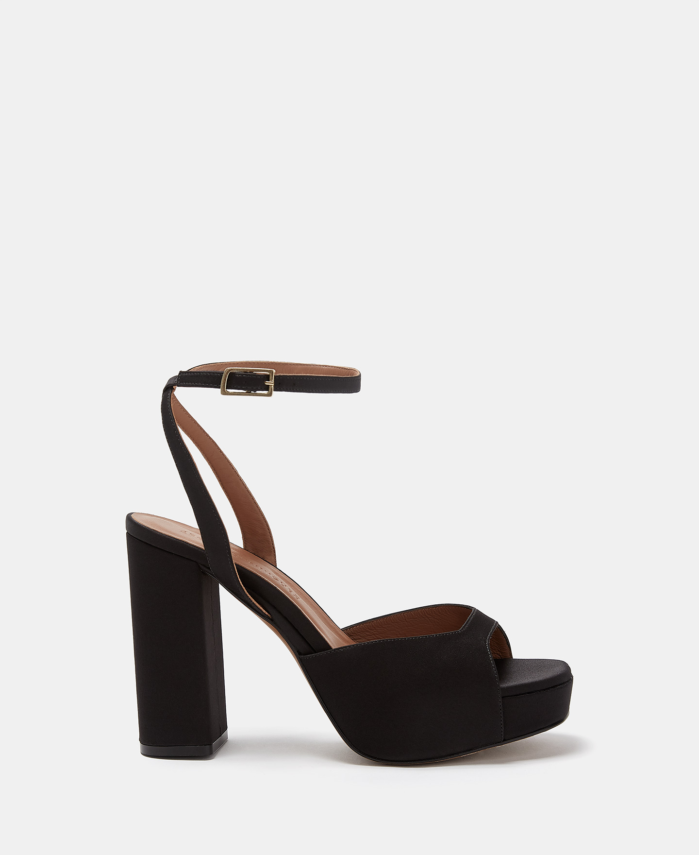 Satin platform sandal image number 0