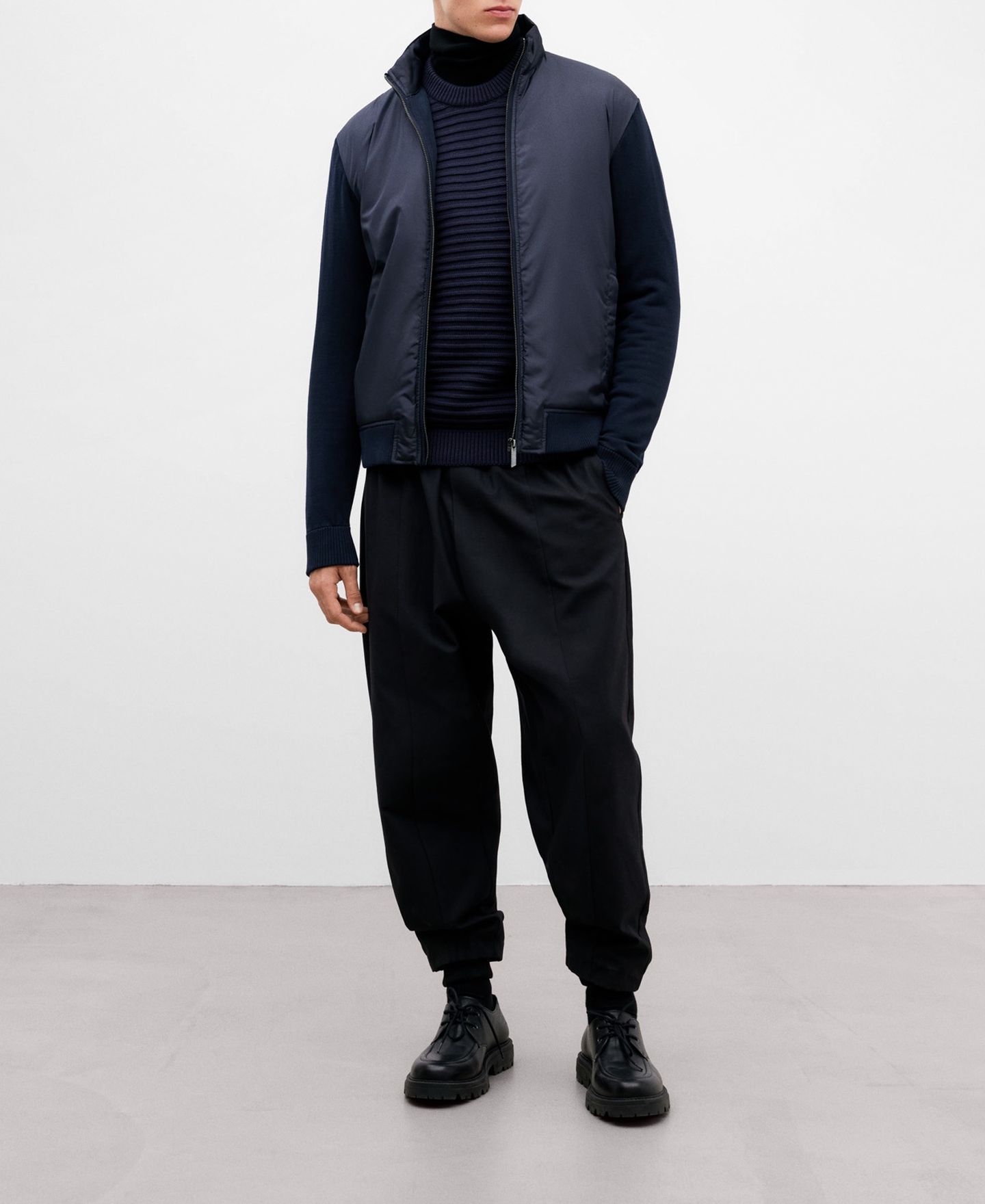 Jersey algodón azul oscuro para hombre image number 1