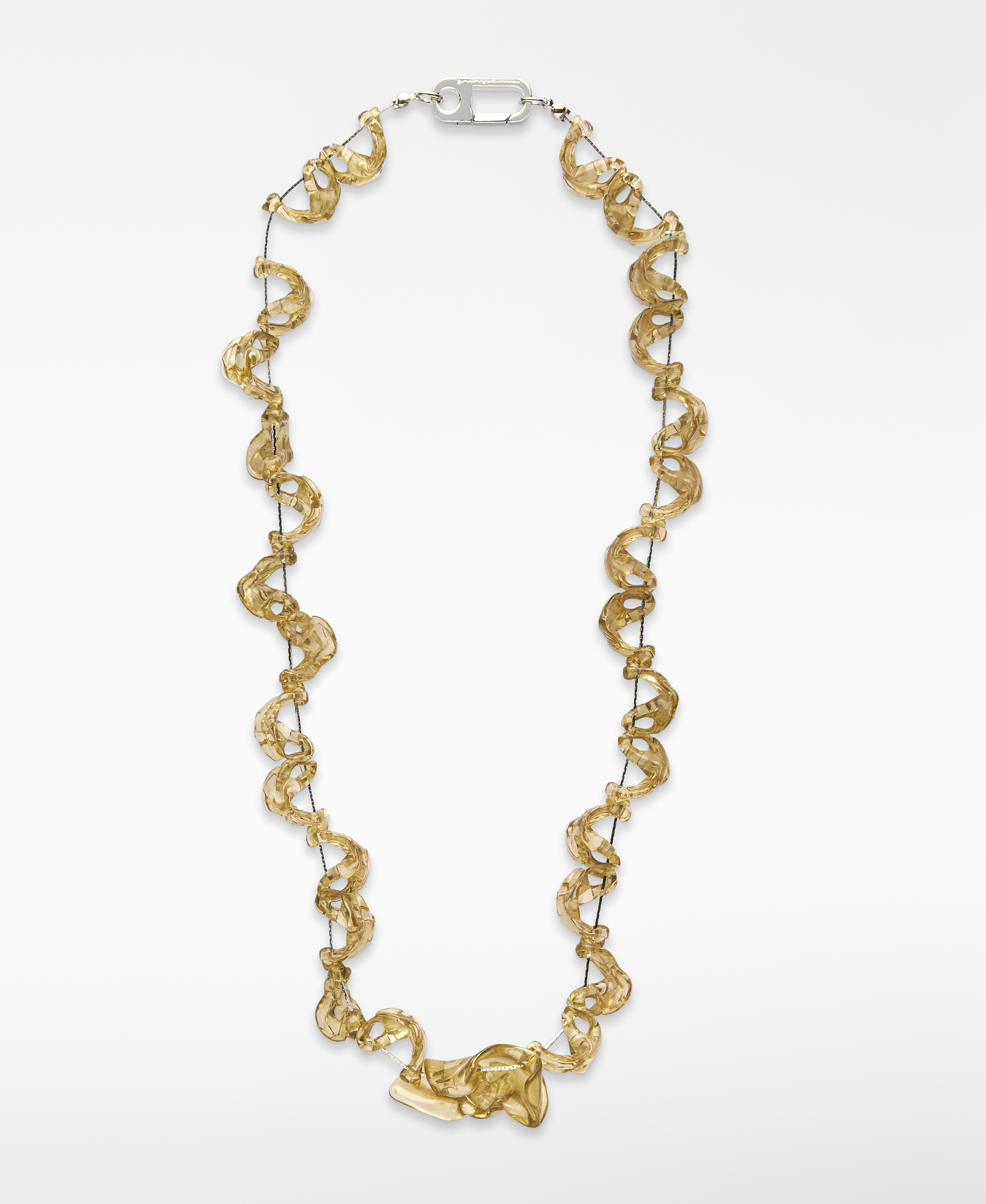 Translucent resin necklace woman image number 0