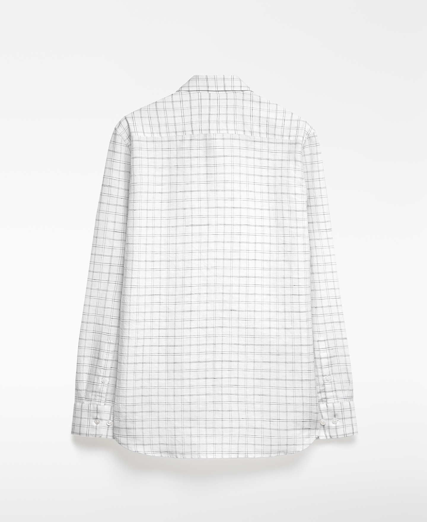 Chemise à carreaux en lin européen mélangé homme image number 5