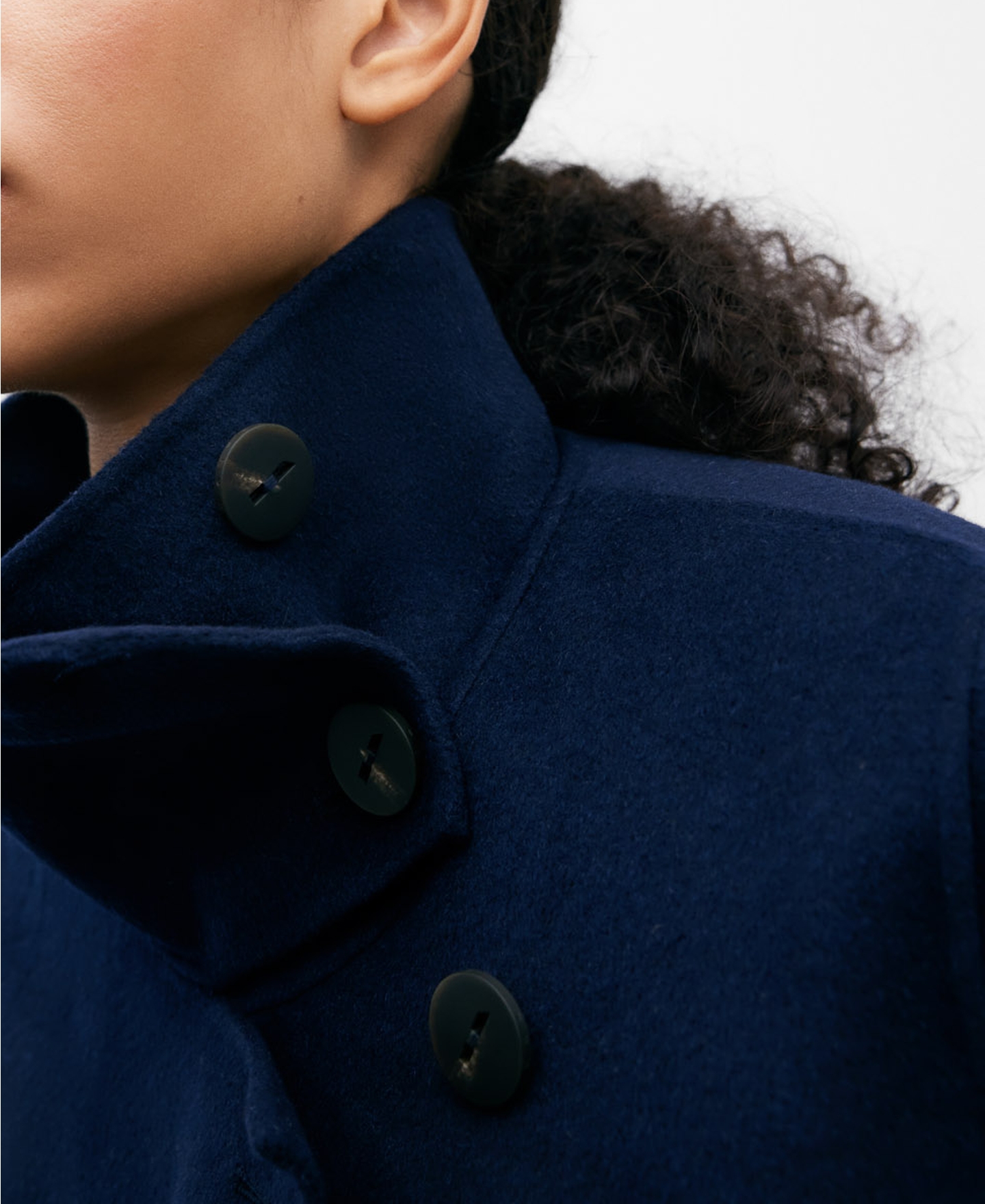 Chaqueta corta en tejido doble faz mujer image number 3