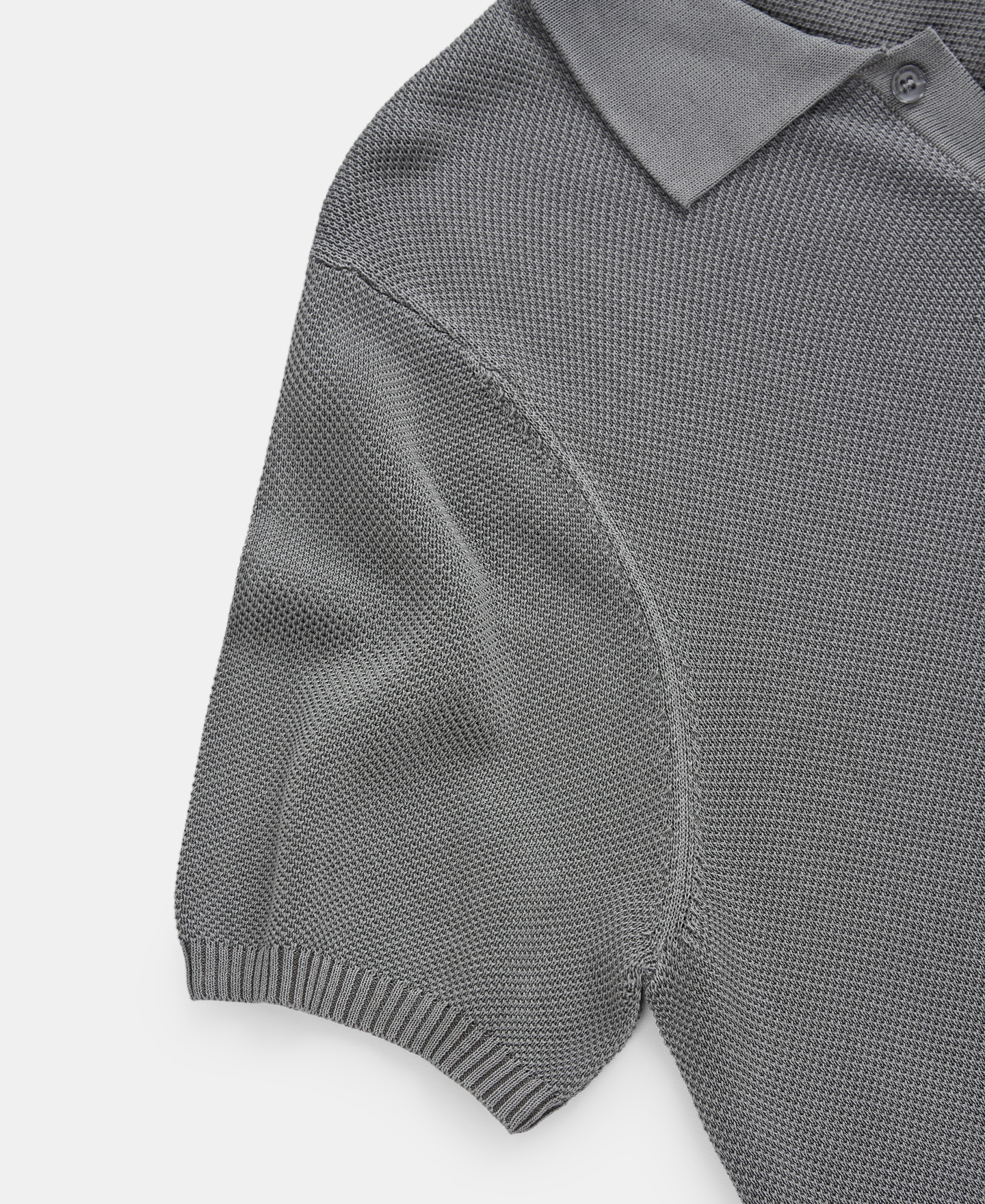 Stone pique shirt collar polo shirt image number 6