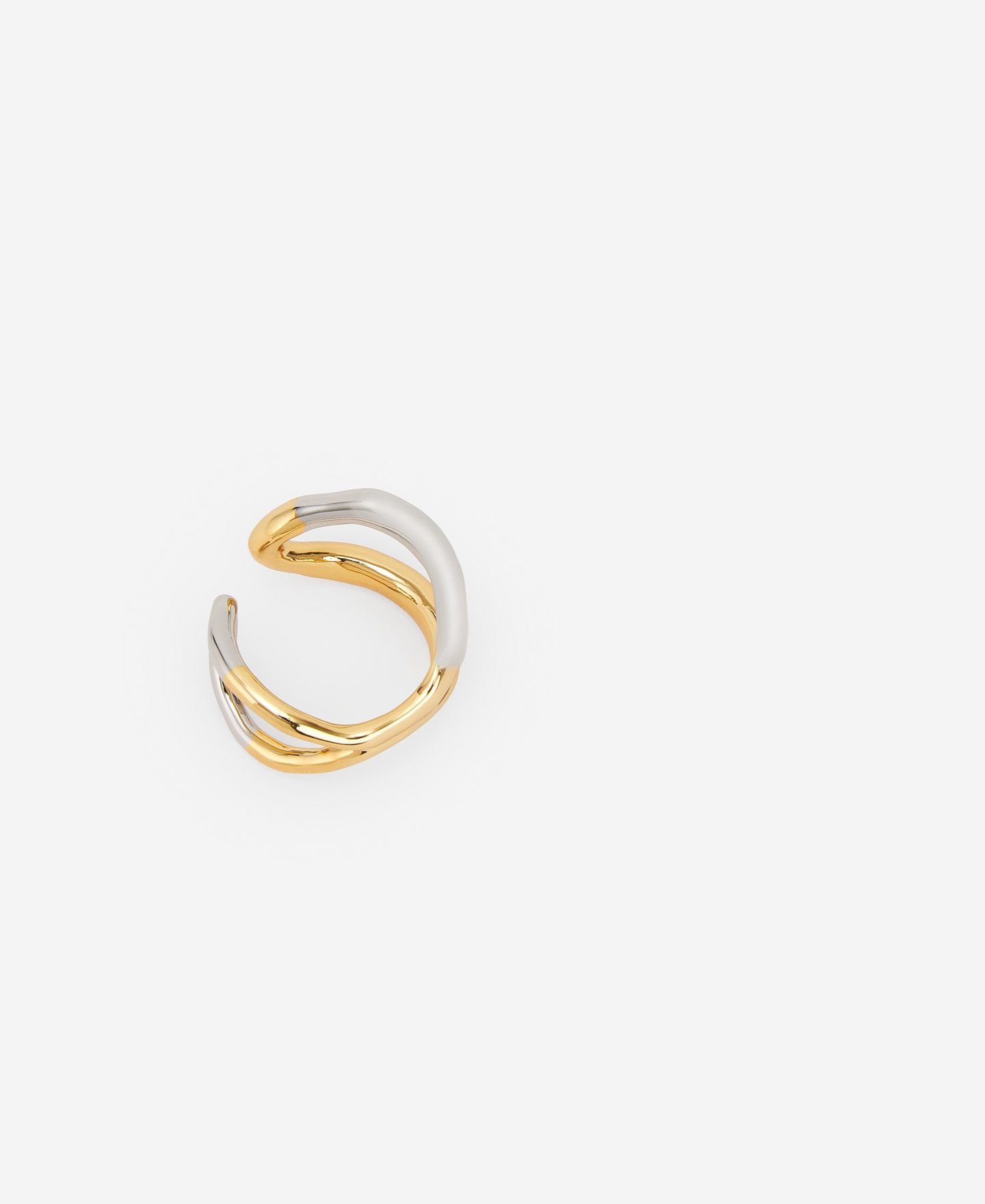 Anillo tipo choker lacado bicolor image number 1