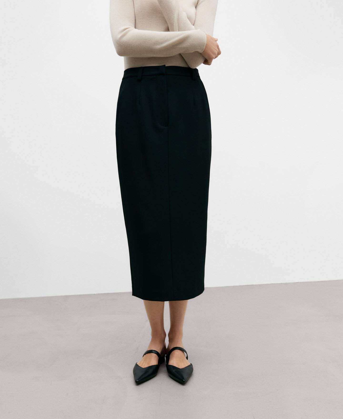 Black pencil skirt woman image number 0