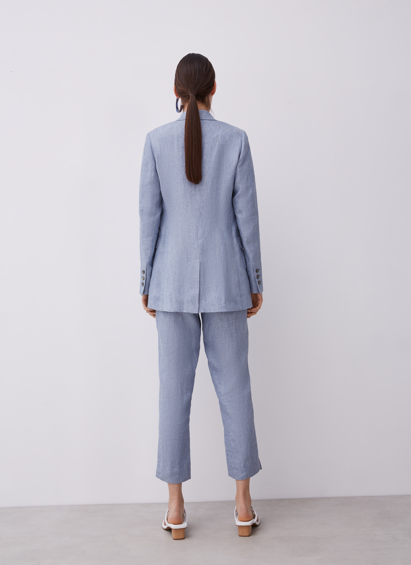 Linen blazer with one button image number 5