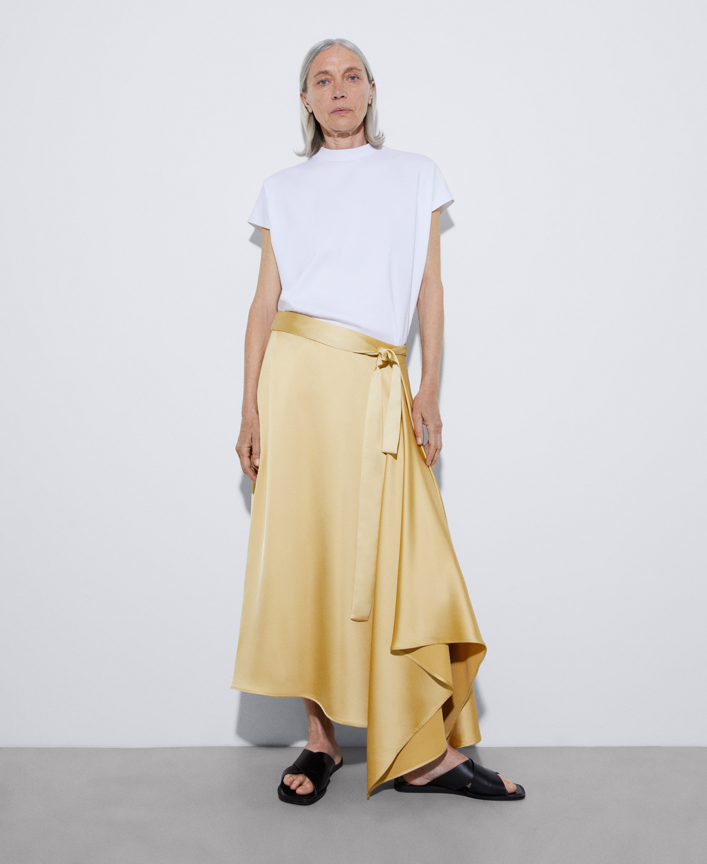 Irregular recycled polyester skirt image number 1