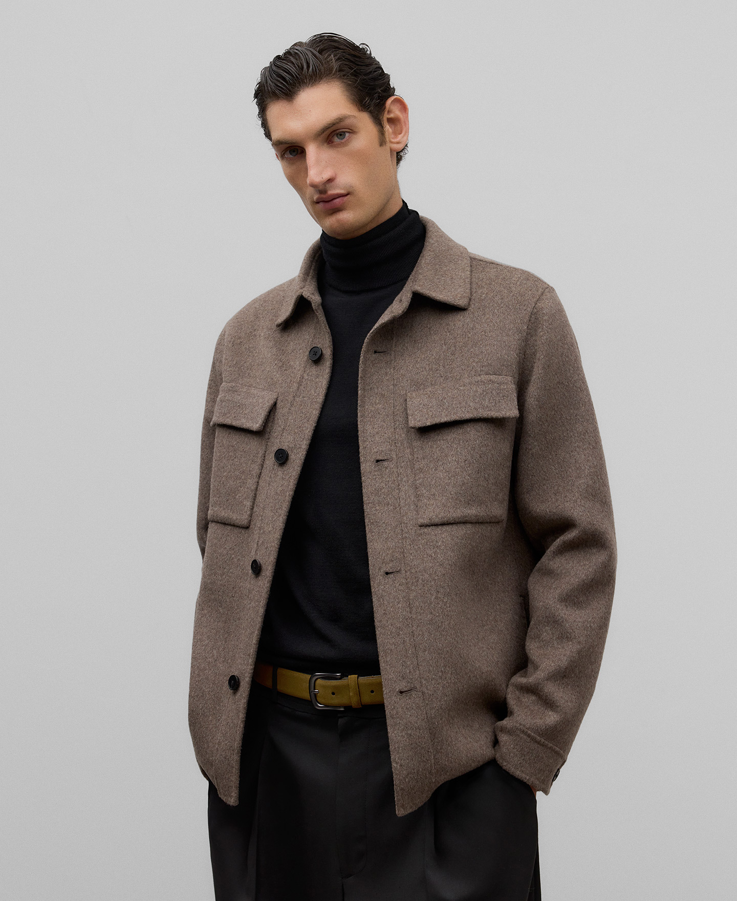 Cintur&oacute;n ante marr&oacute;n hombre image number 3