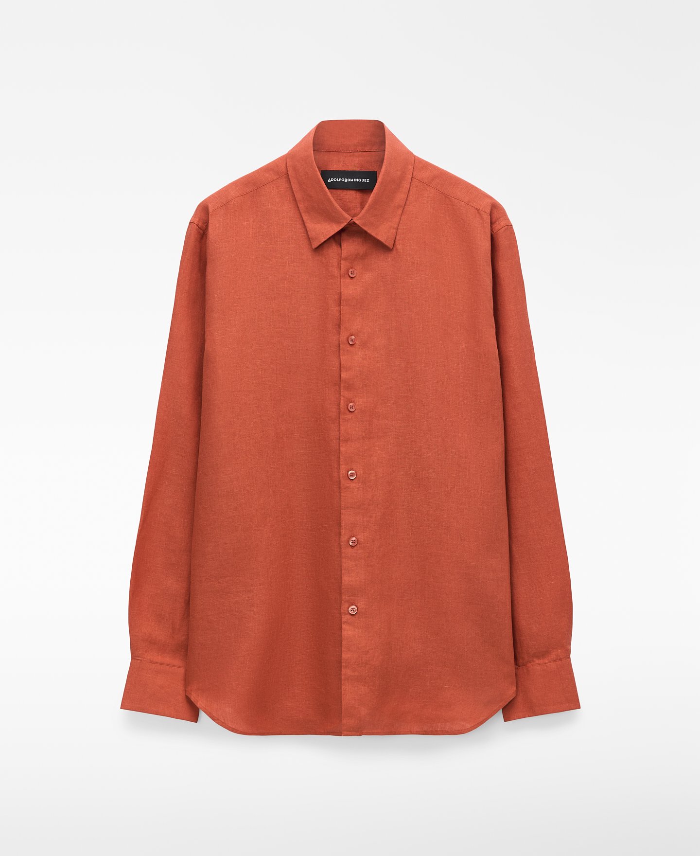 Linen regular fit spread collar shirt image number 3