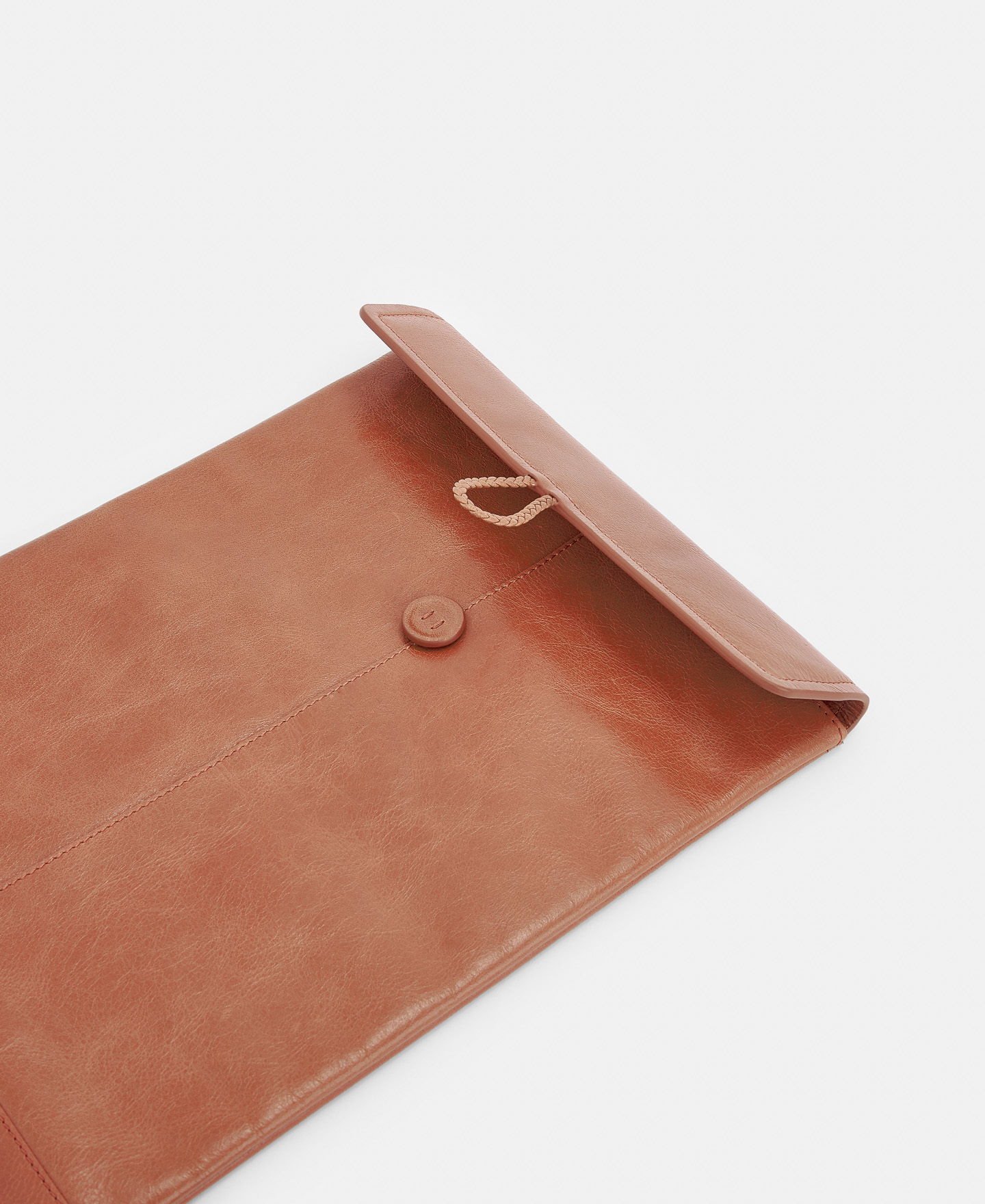 Crackled leather laptop case image number 1