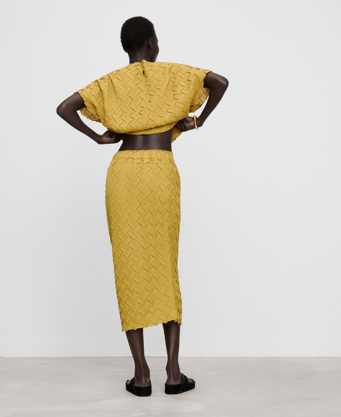 Braided fabric wrap skirt image number 2