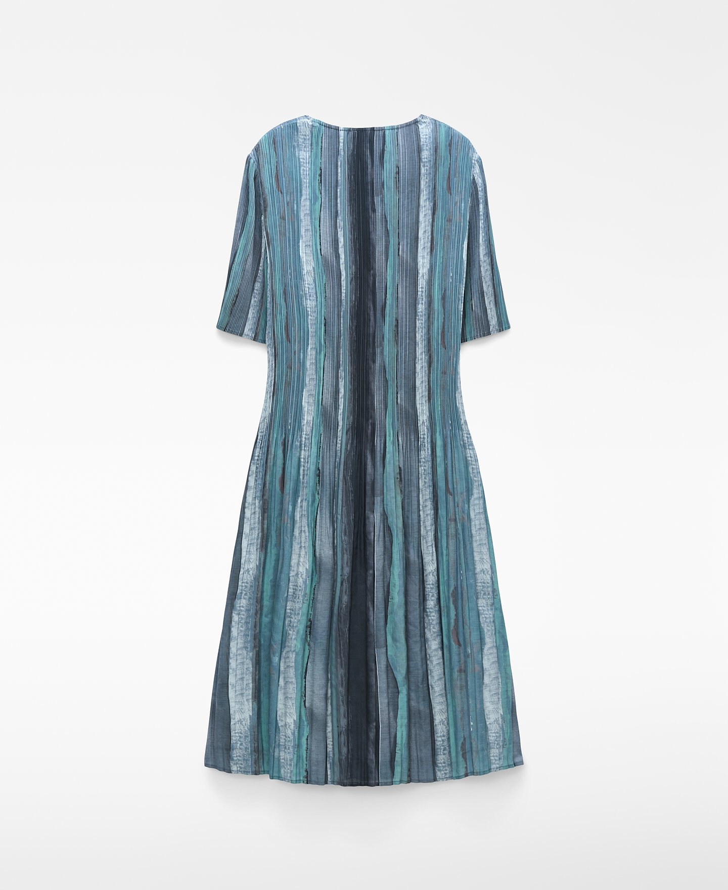 Printed crinkle A-line dress image number 5