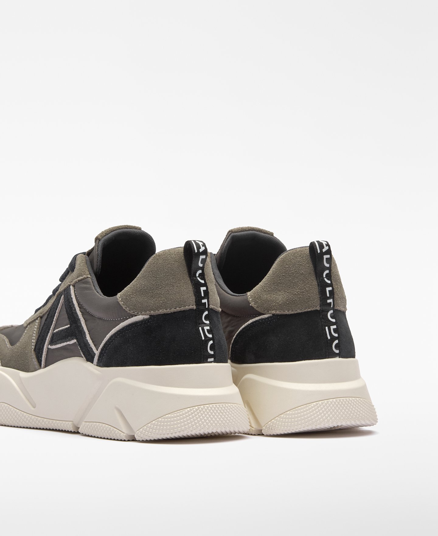 Suede and nylon platform sneaker woman image number 2