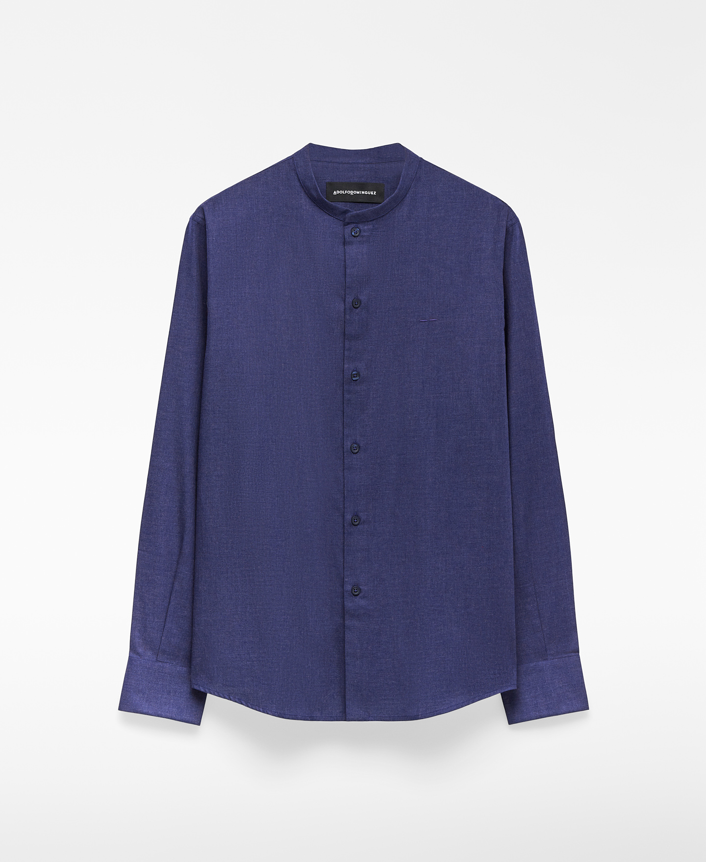 Camisa regular fit cuello mao image number 4