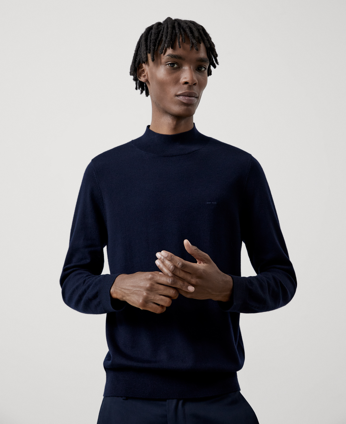 Merino wool perkins collar sweater image number 0