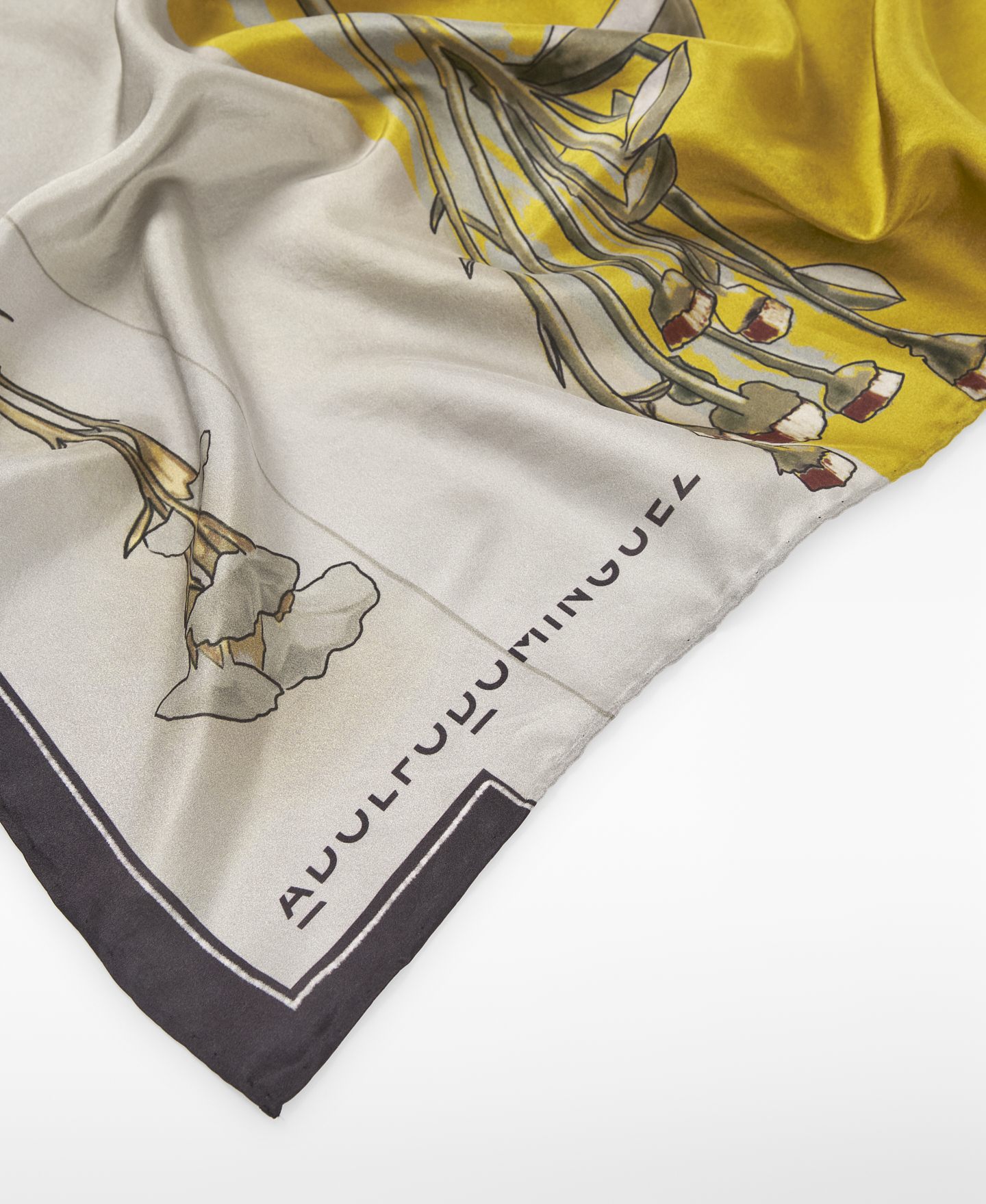 Silk printed scarf woman image number 2