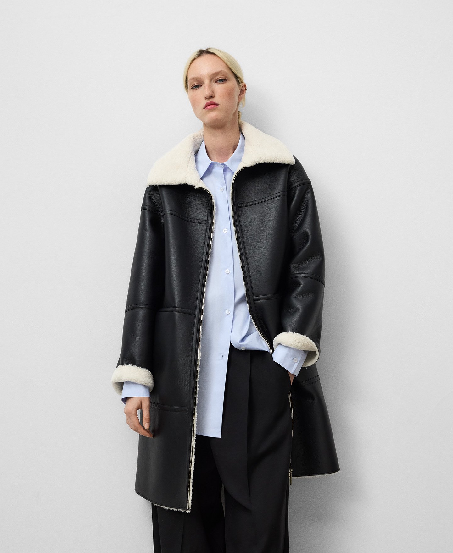 Abrigo largo Piel No Piel mujer image number 0