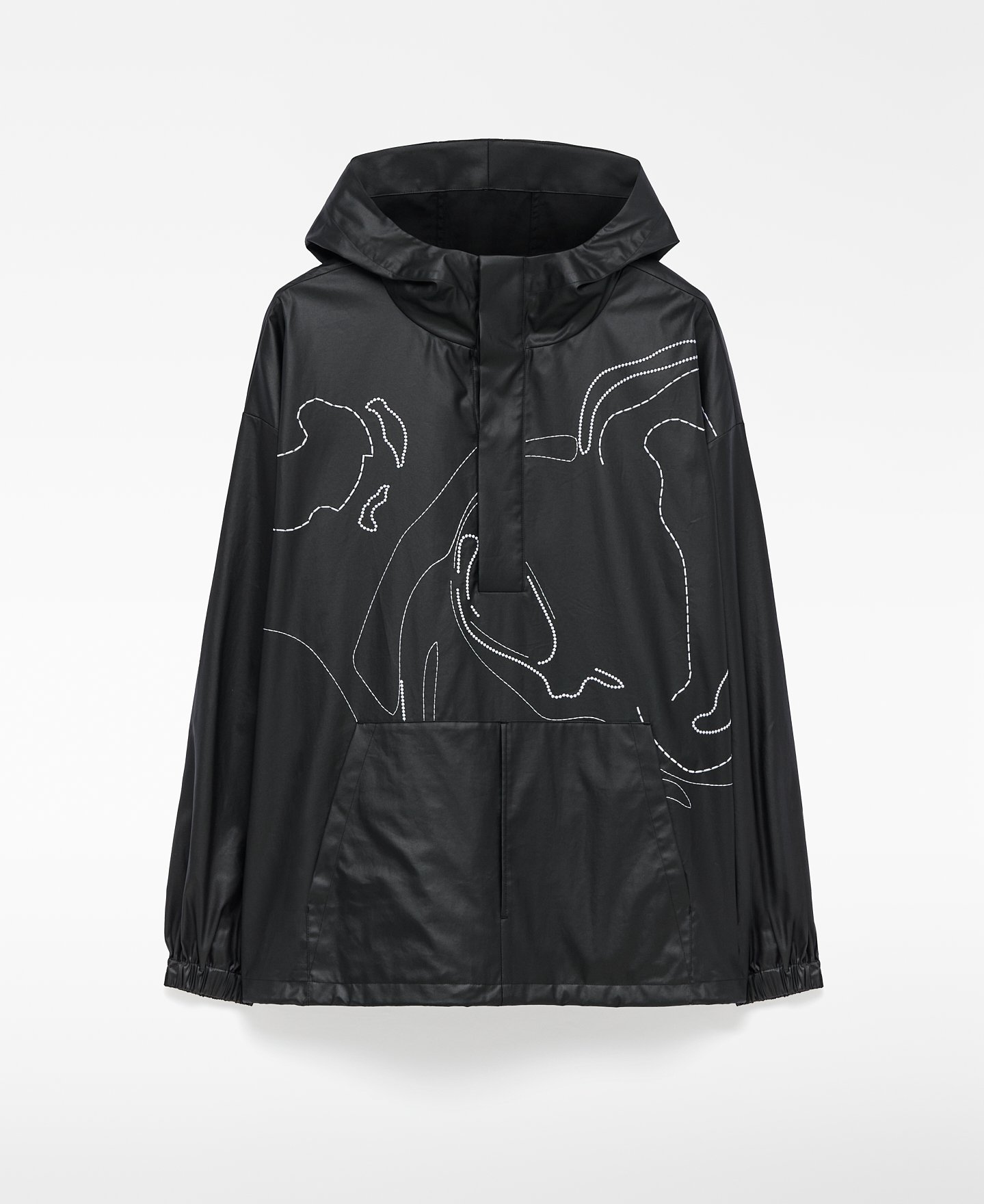 Embroidered hooded jacket man image number 4