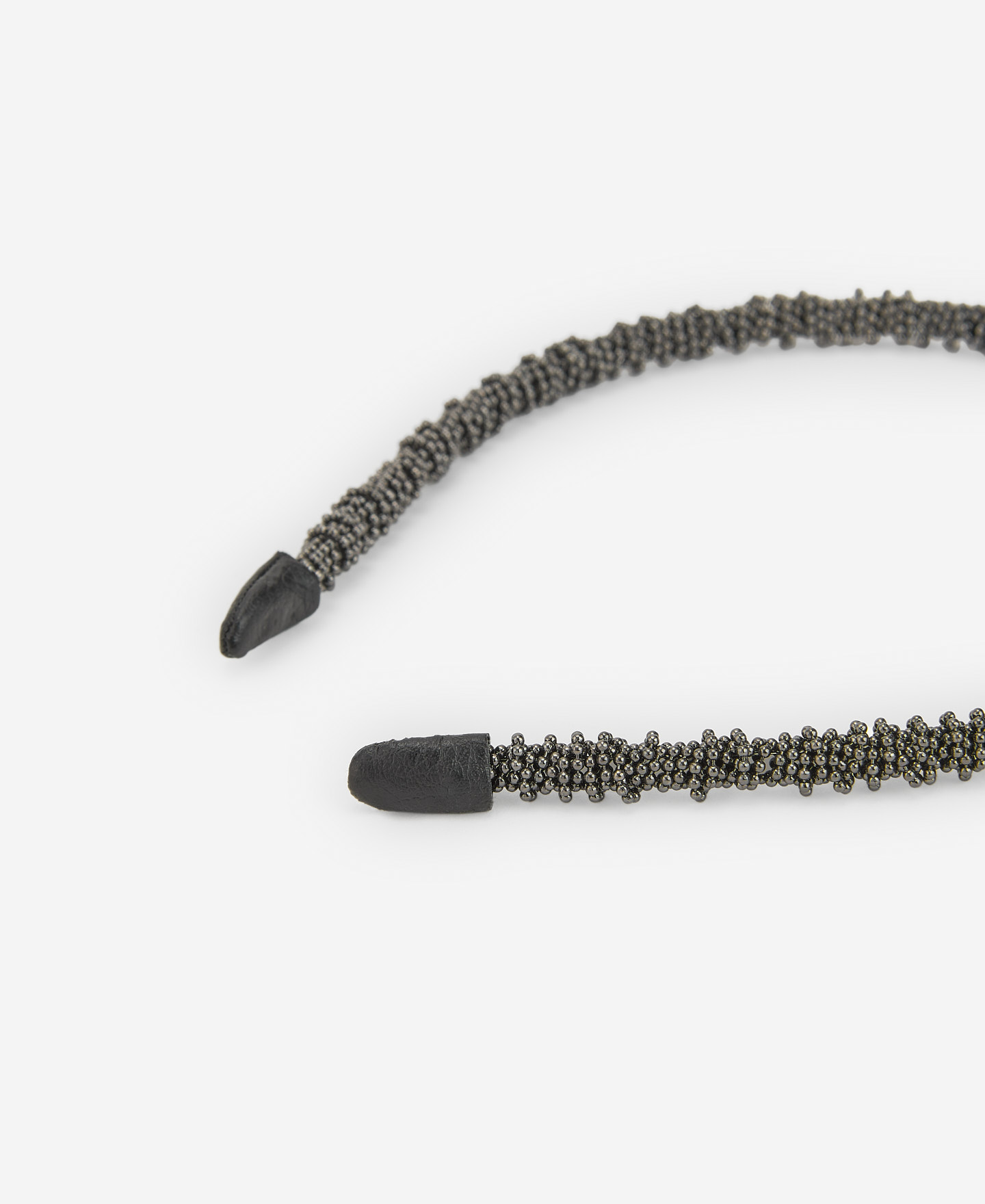 Diadema cuentas metálicas gris mujer image number 2