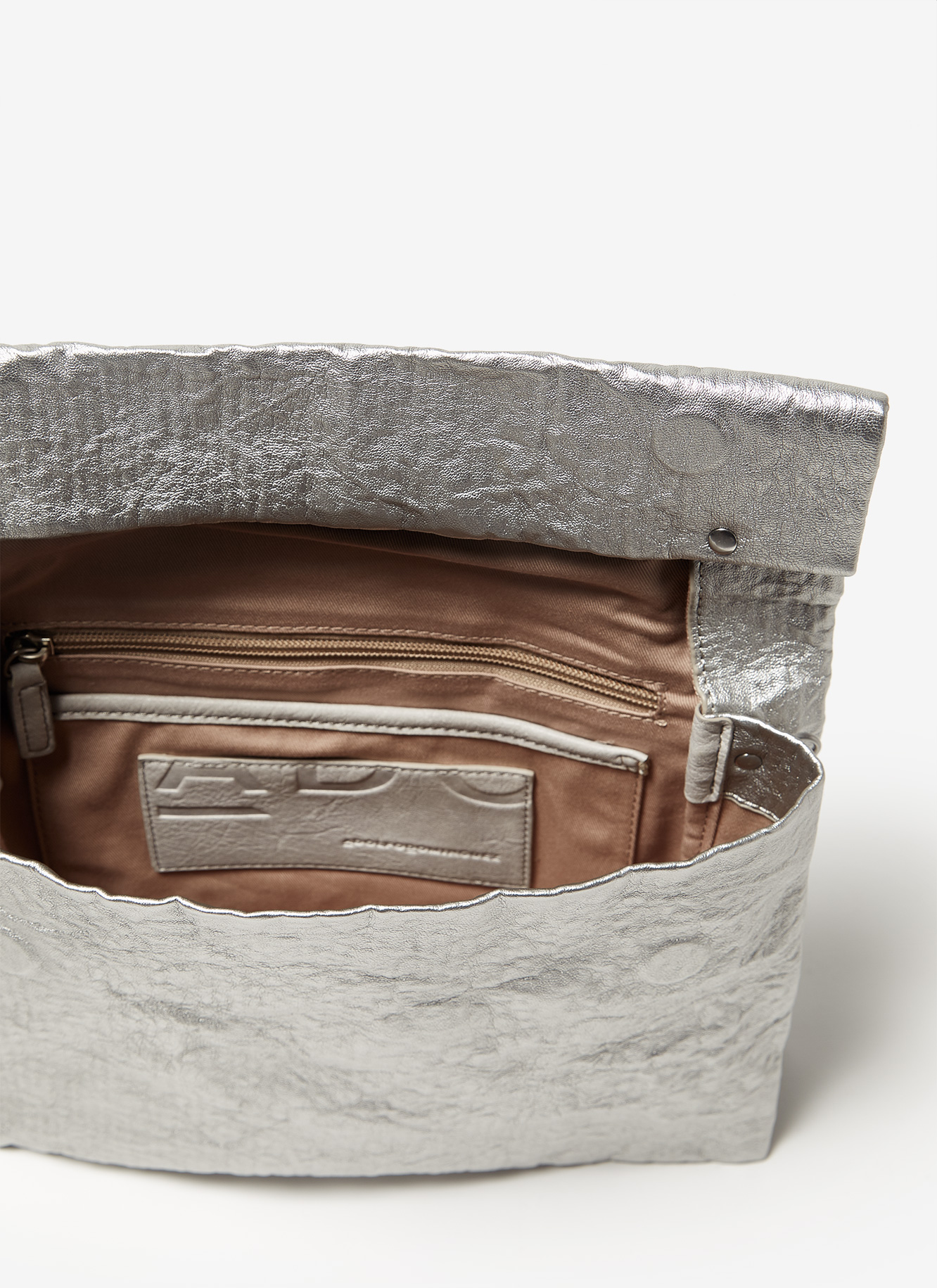 Wrinkled clutch with wrist strap image number 3