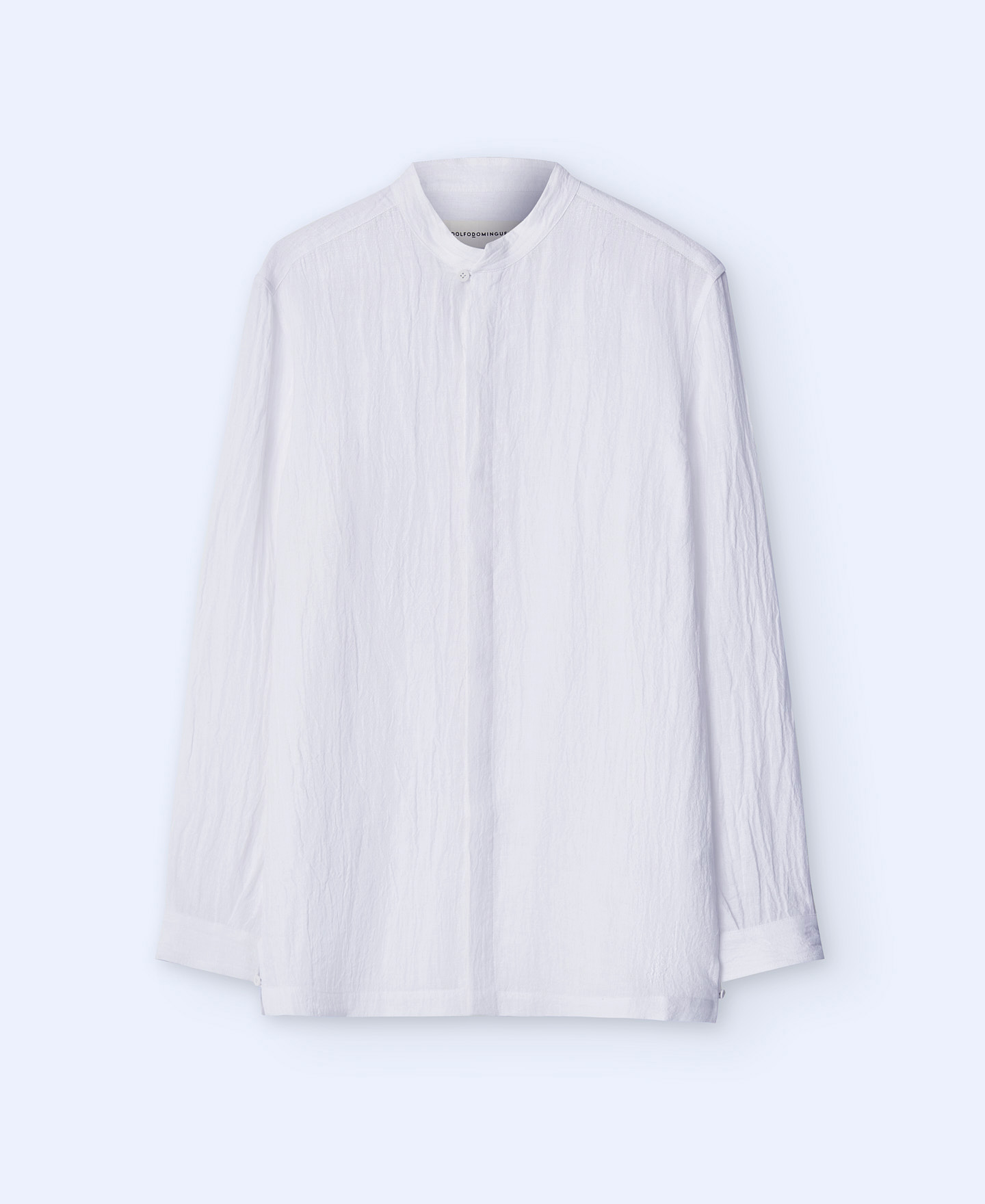 European linen wrinkled texture shirt image number 6