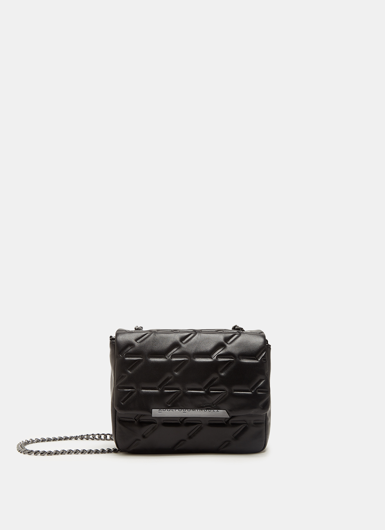 Flap bag pequeño en piel acolchada image number 0