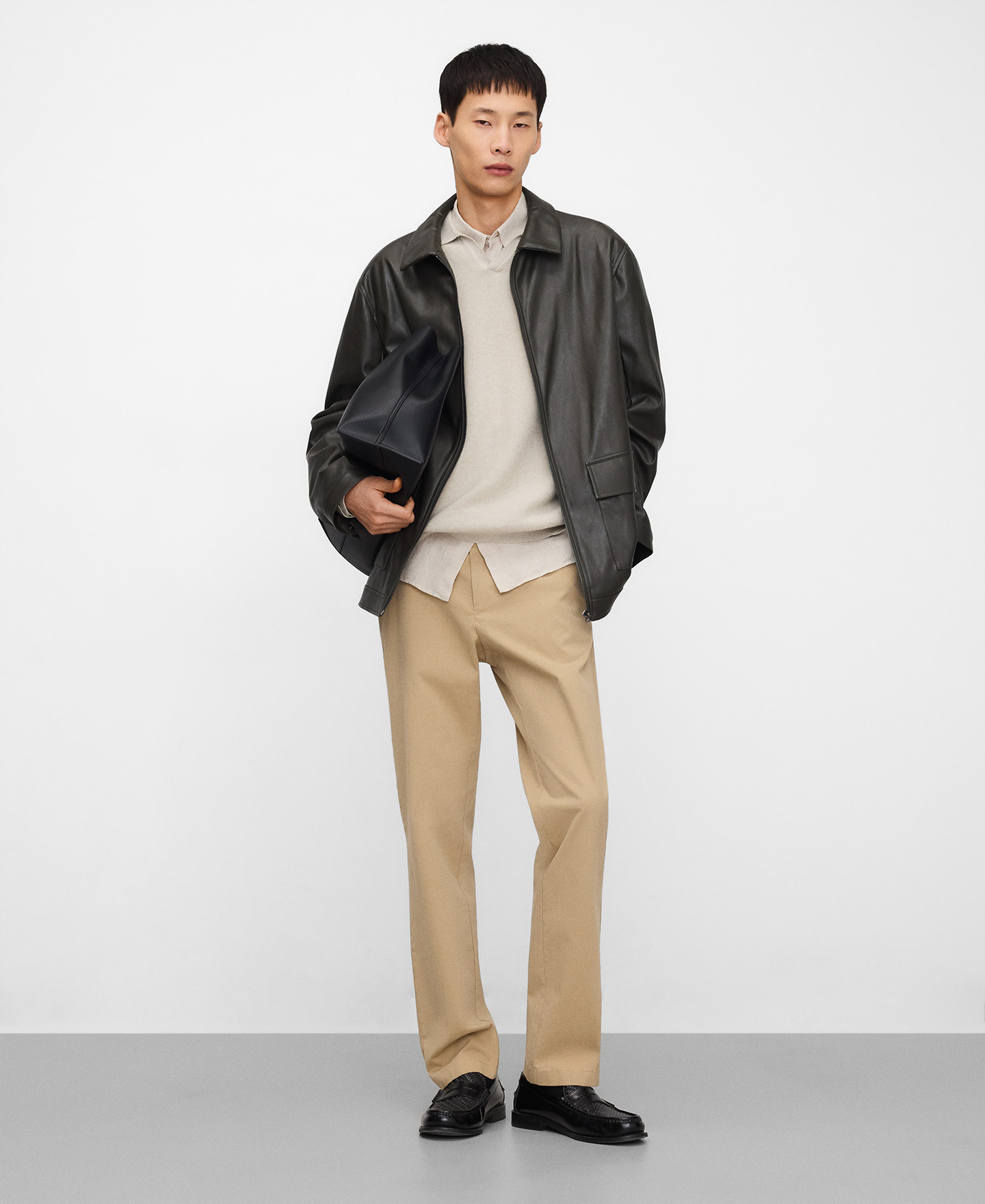 Cotton regular fit chino trousers image number 1