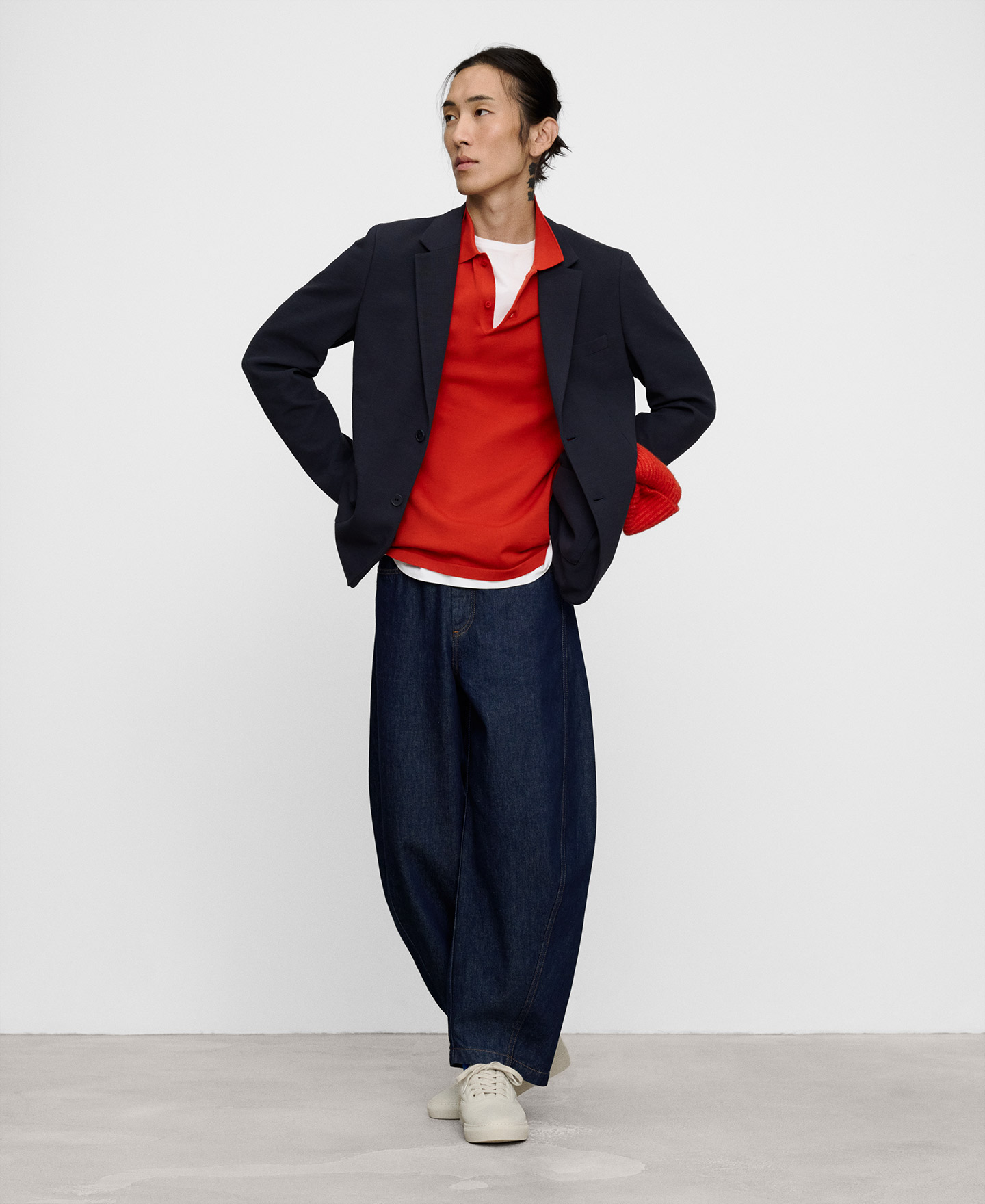 Regular fit microtexture blazer image number 1