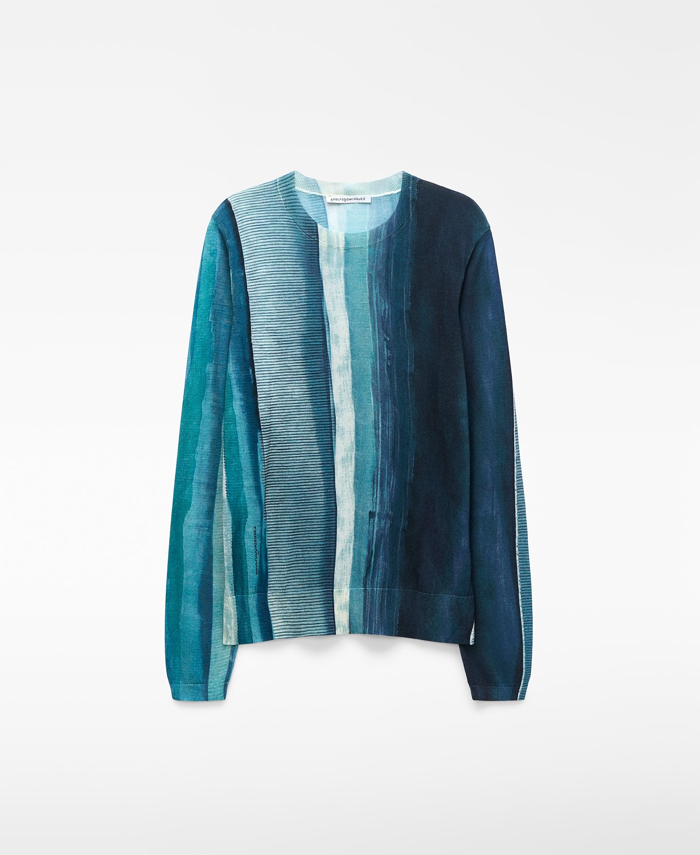 Printed fine-knit sweater woman image number 4