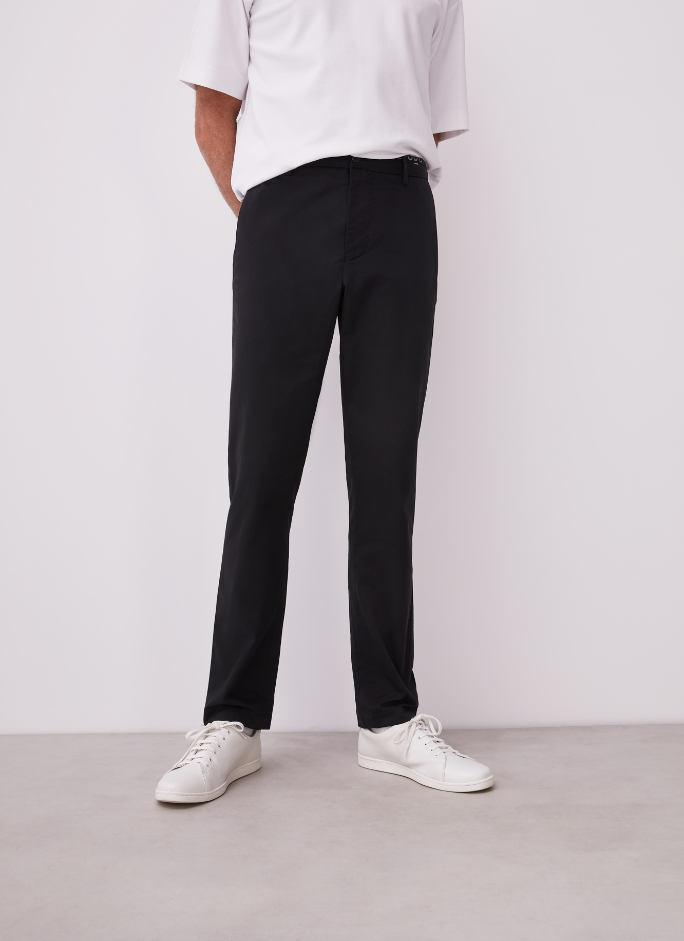 Elastic cotton trousers image number 0