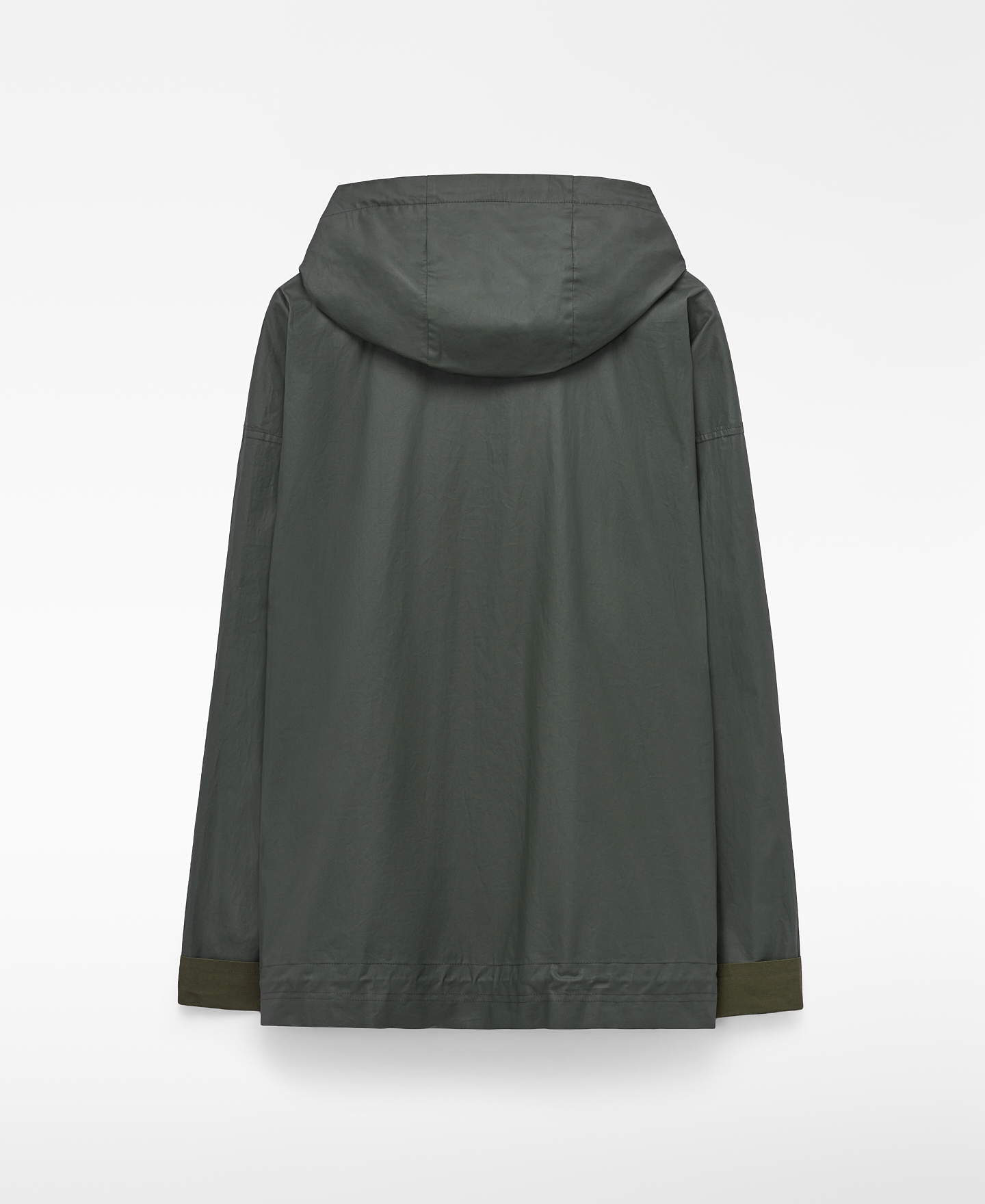 Cotton hooded short parka image number 5