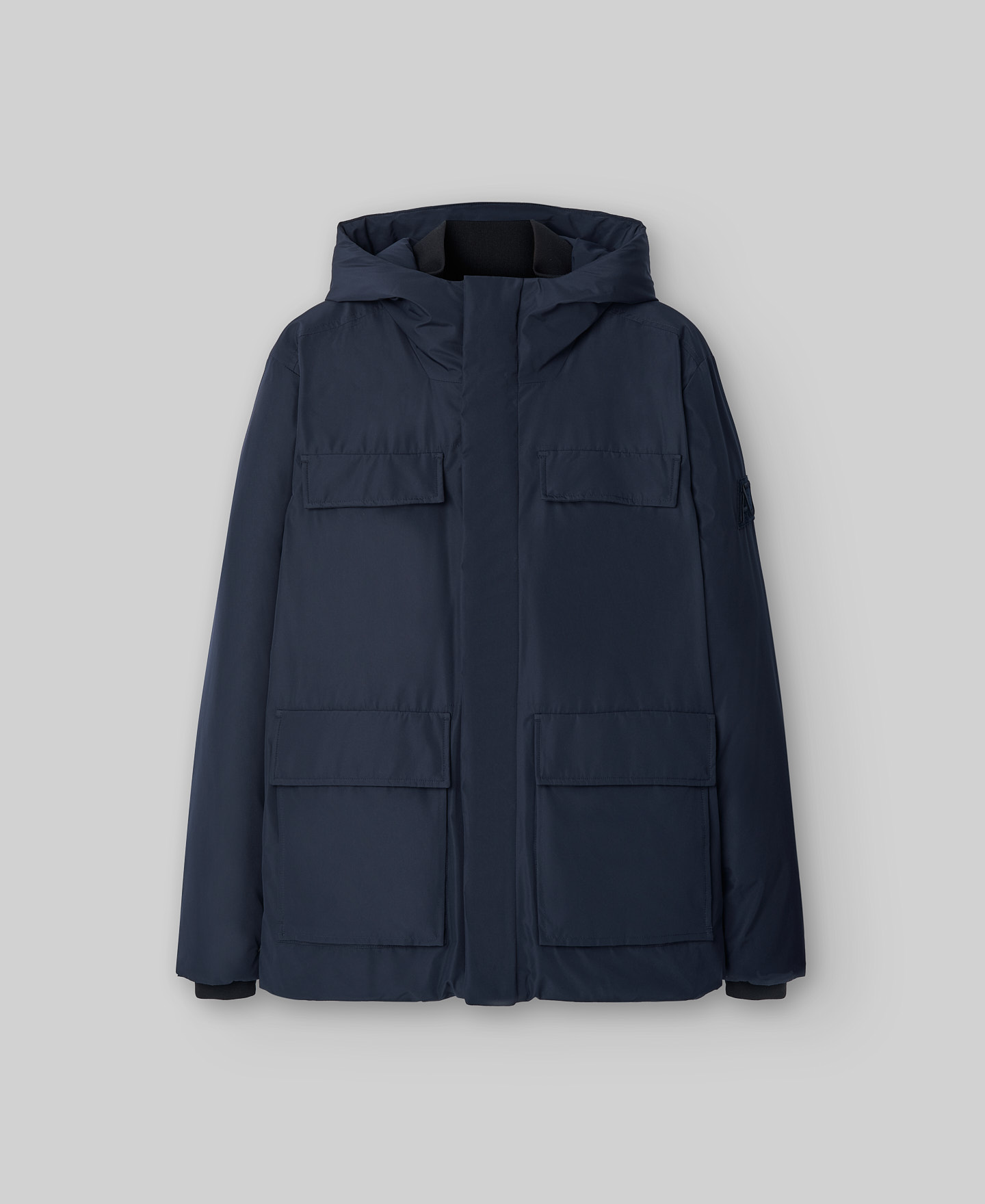 Navy blue padded parka man image number 4