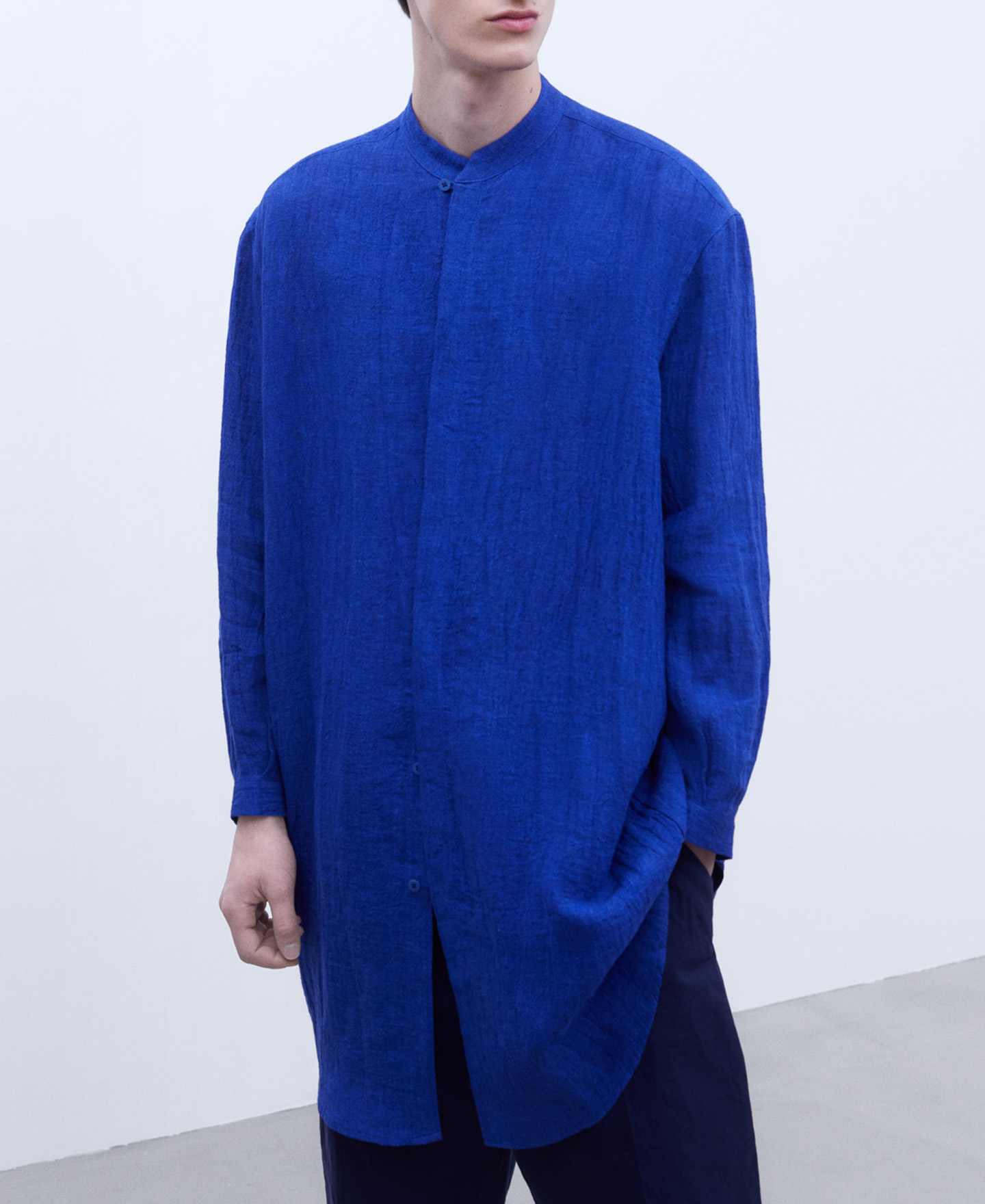 Caftan ouvert en lin européen image number 0