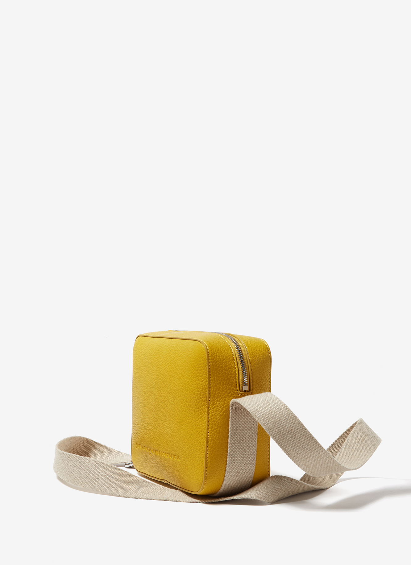 Squared faux leather crossbody bag image number 1