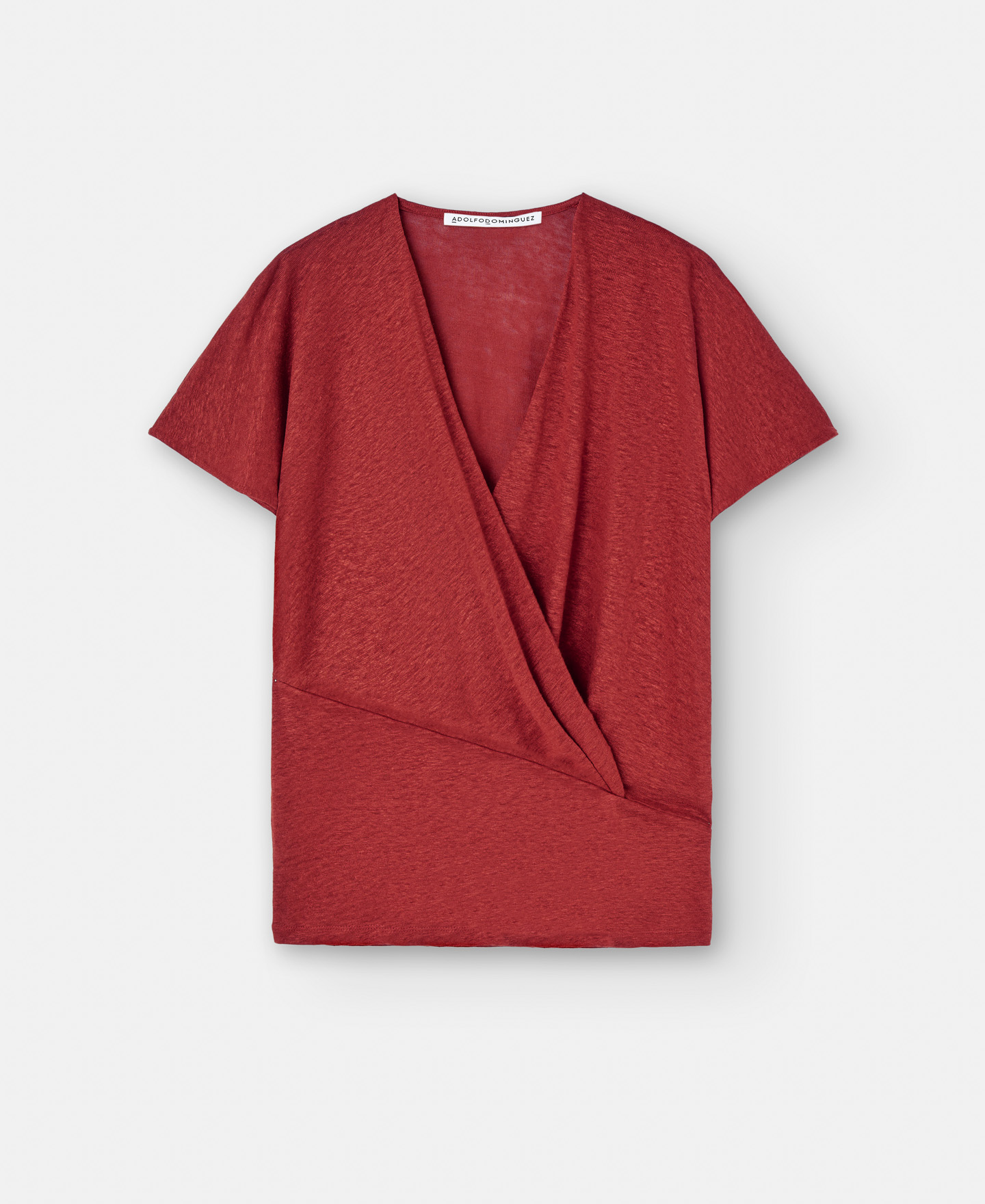 Linen V-neck T-shirt image number 0