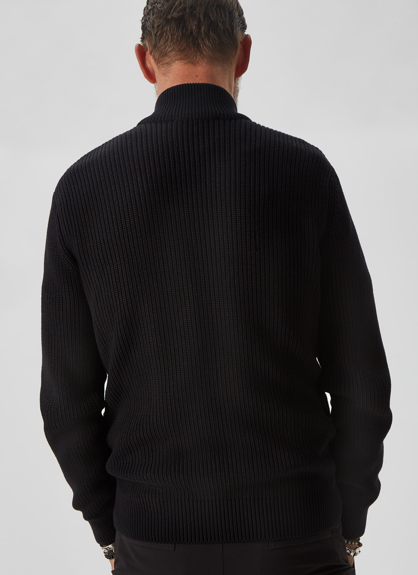 Cardigan with front zipper image number 1