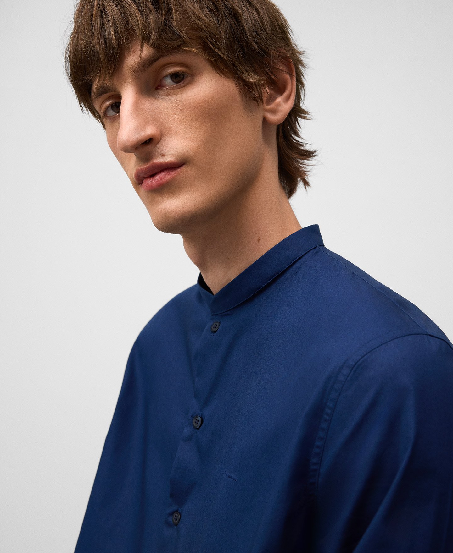 Chemise regular fit à col mao homme image number 3