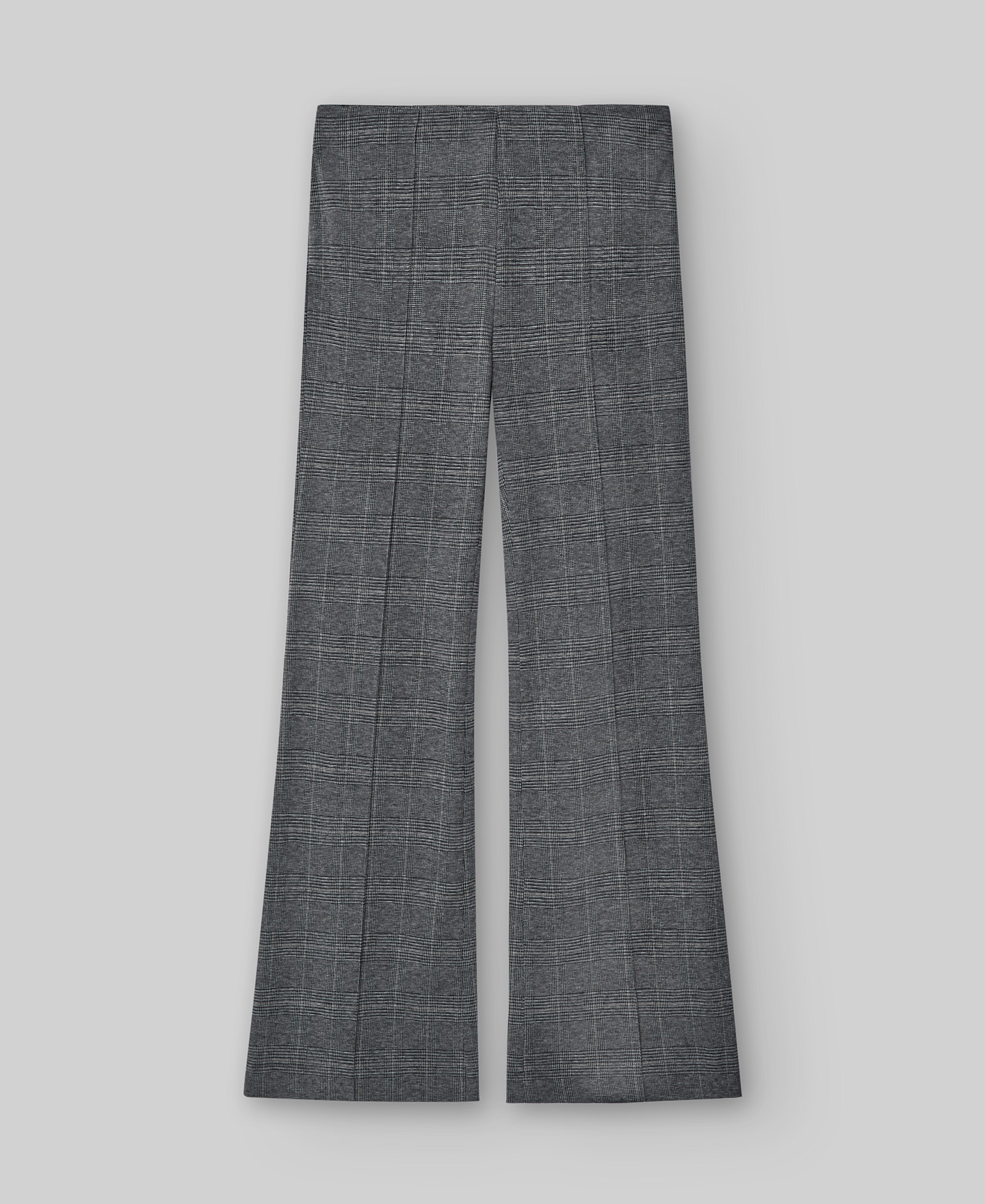Knit fabric flare trousers woman image number 4