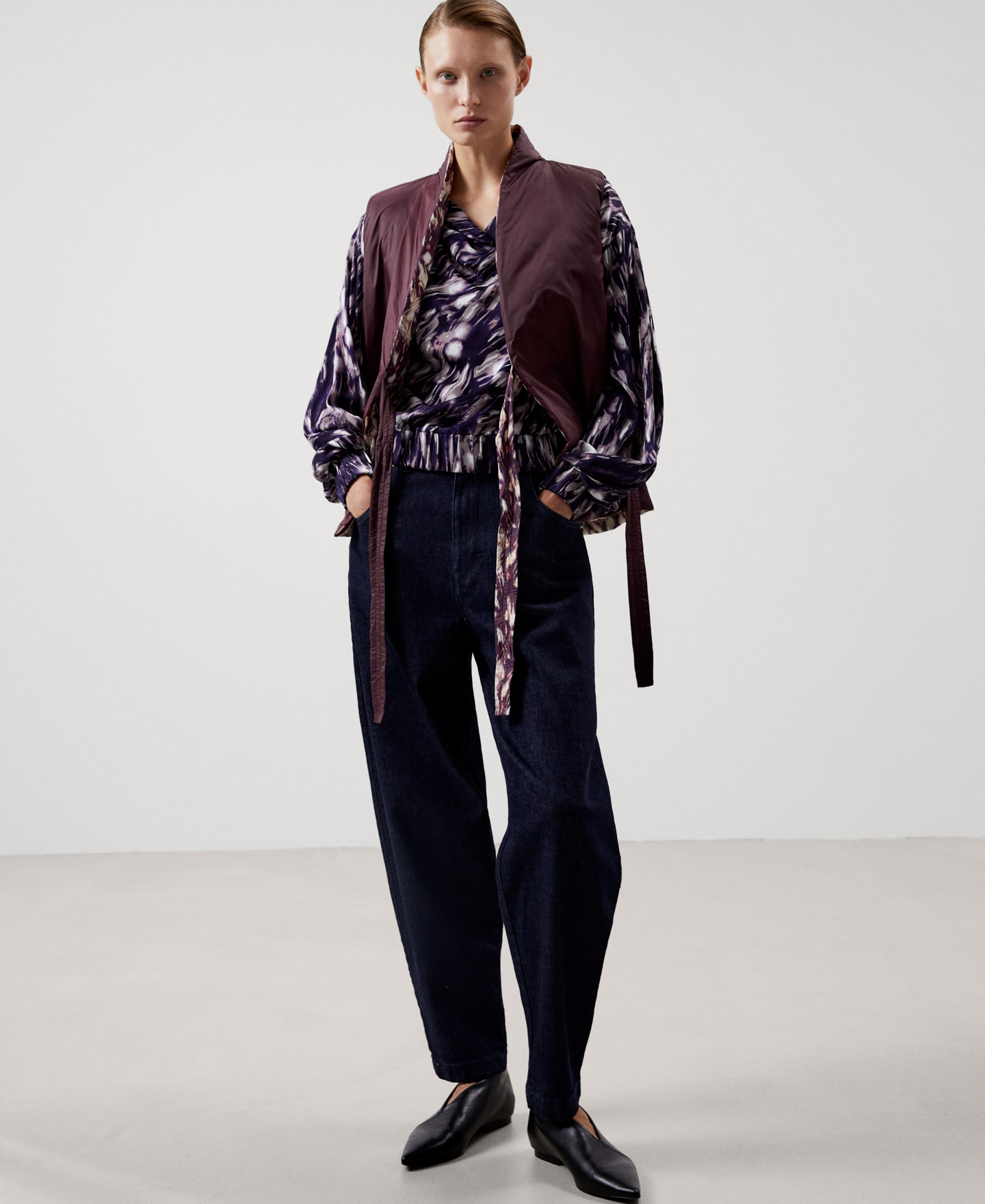 Drapped viscose sweatshirt image number 1