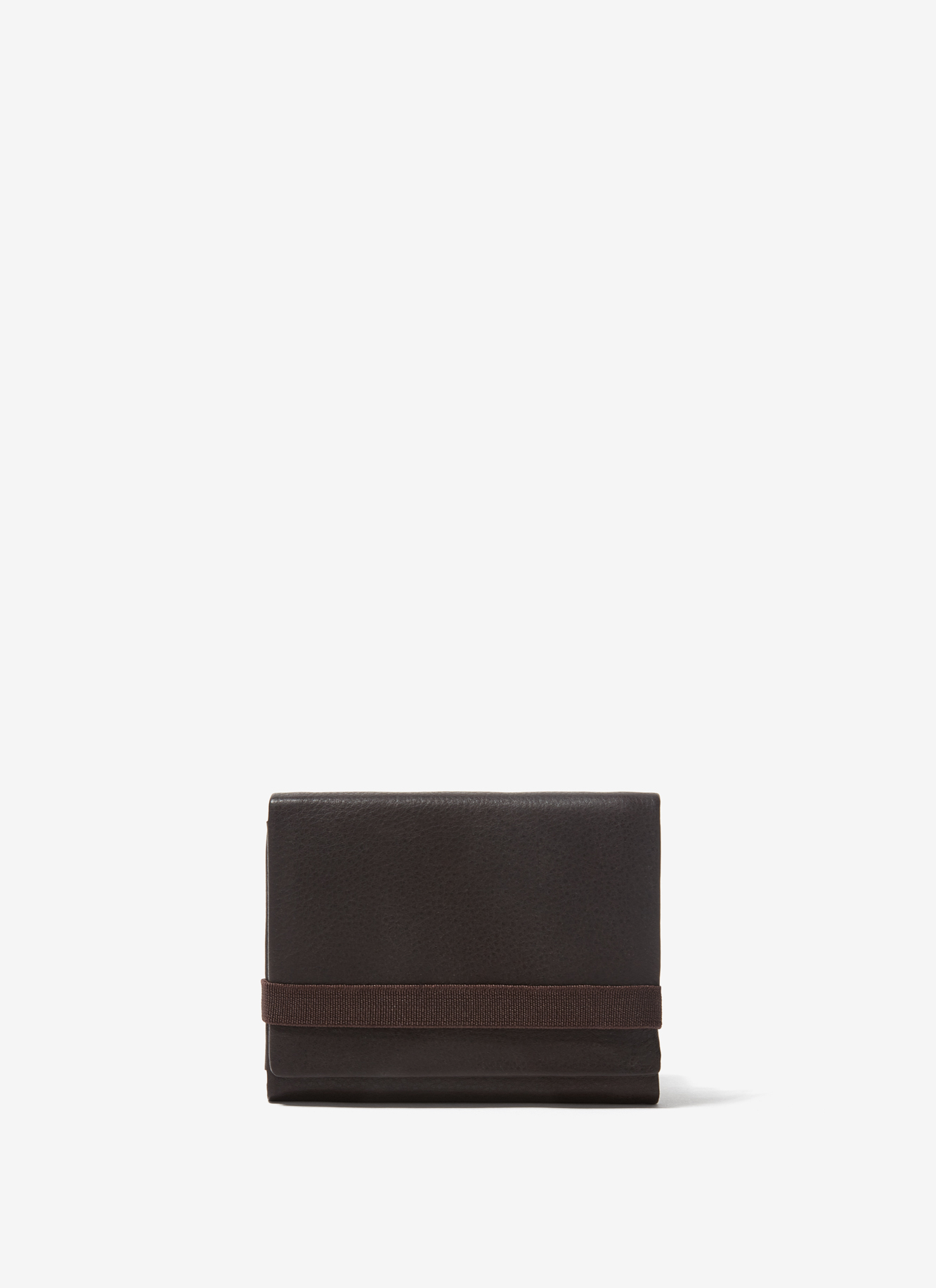 Leather wallet with elastic closure image number 0
