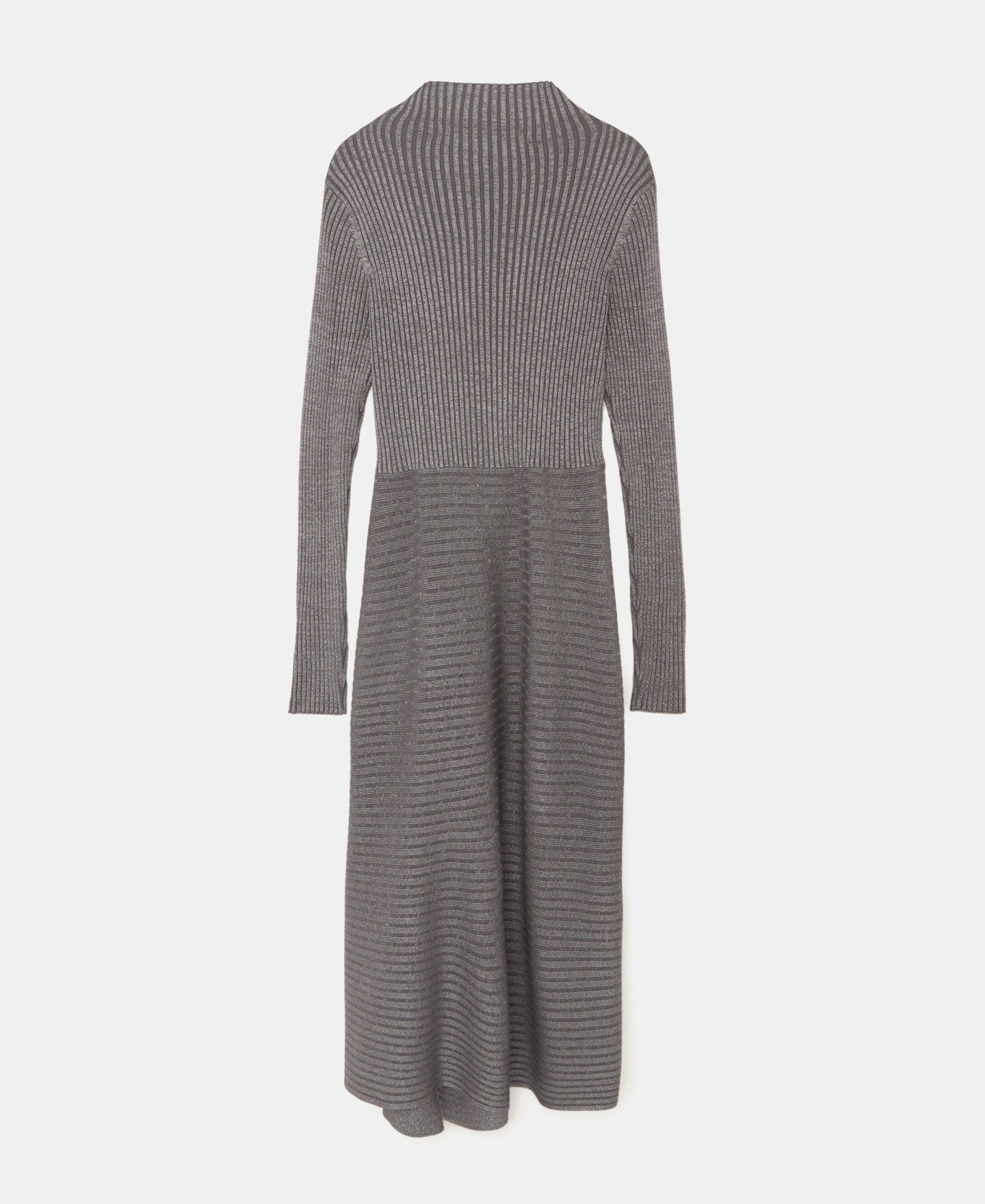 Asymmetrical ribbed knit dress image number 5
