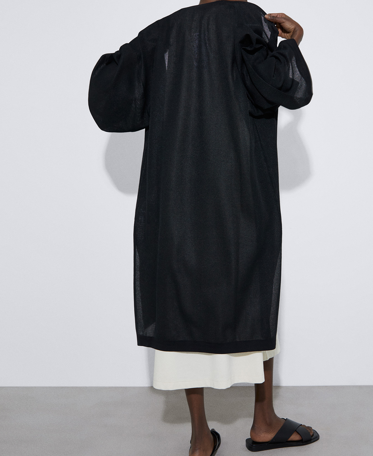 Semitransparent jacket with wide sleeves image number 2