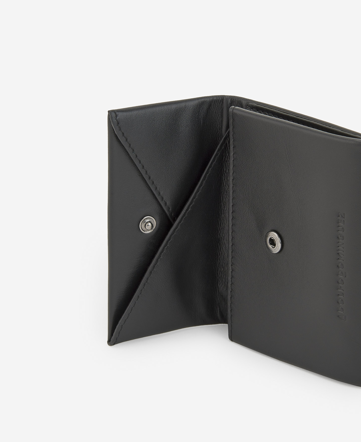 Black leather origami wallet image number 2
