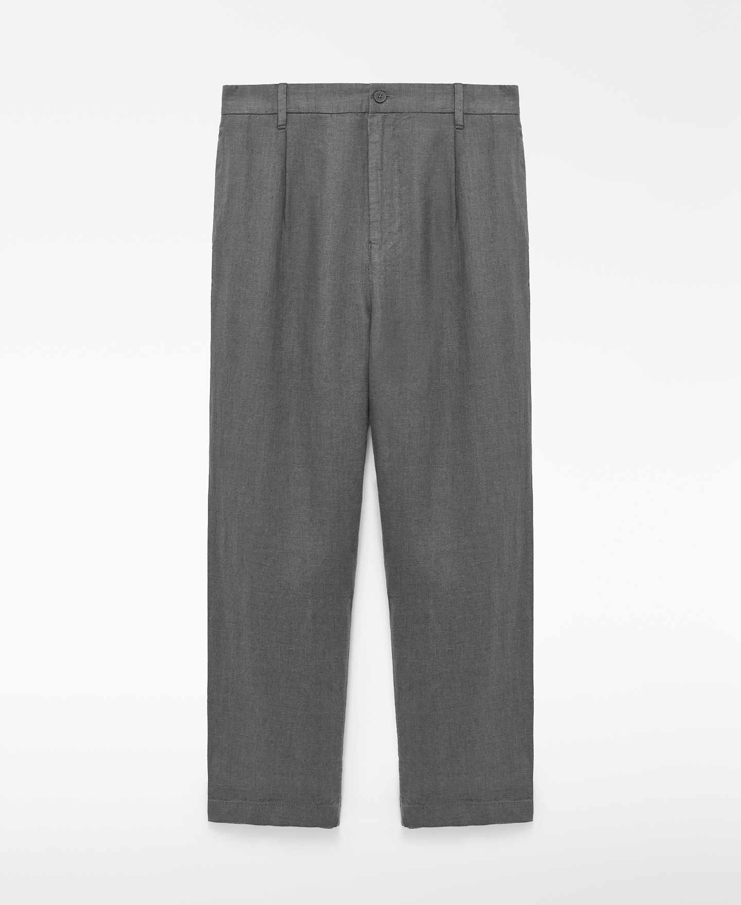 European linen semi-jogger trousers image number 4