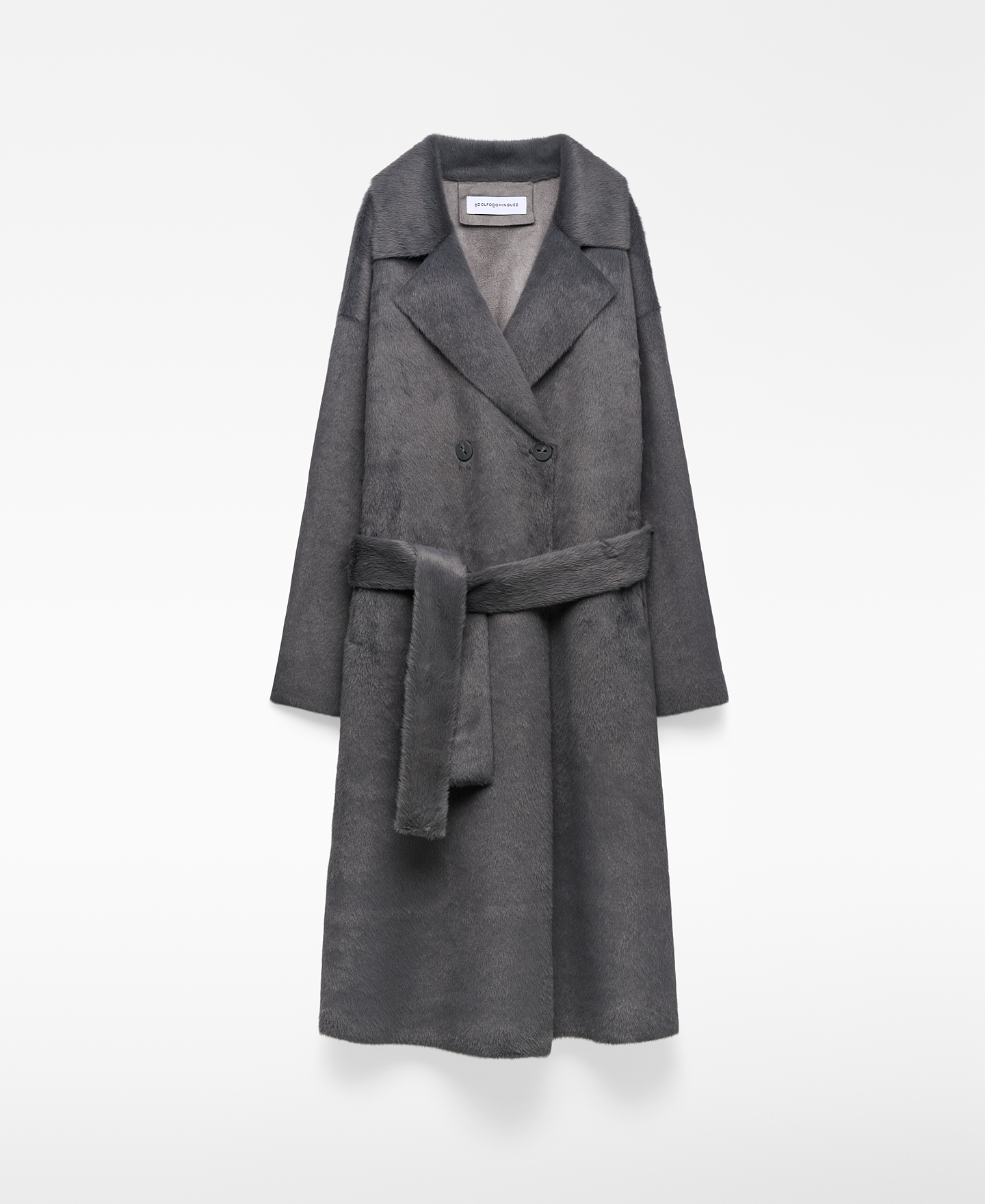 Straight-cut faux fur coat woman image number 6