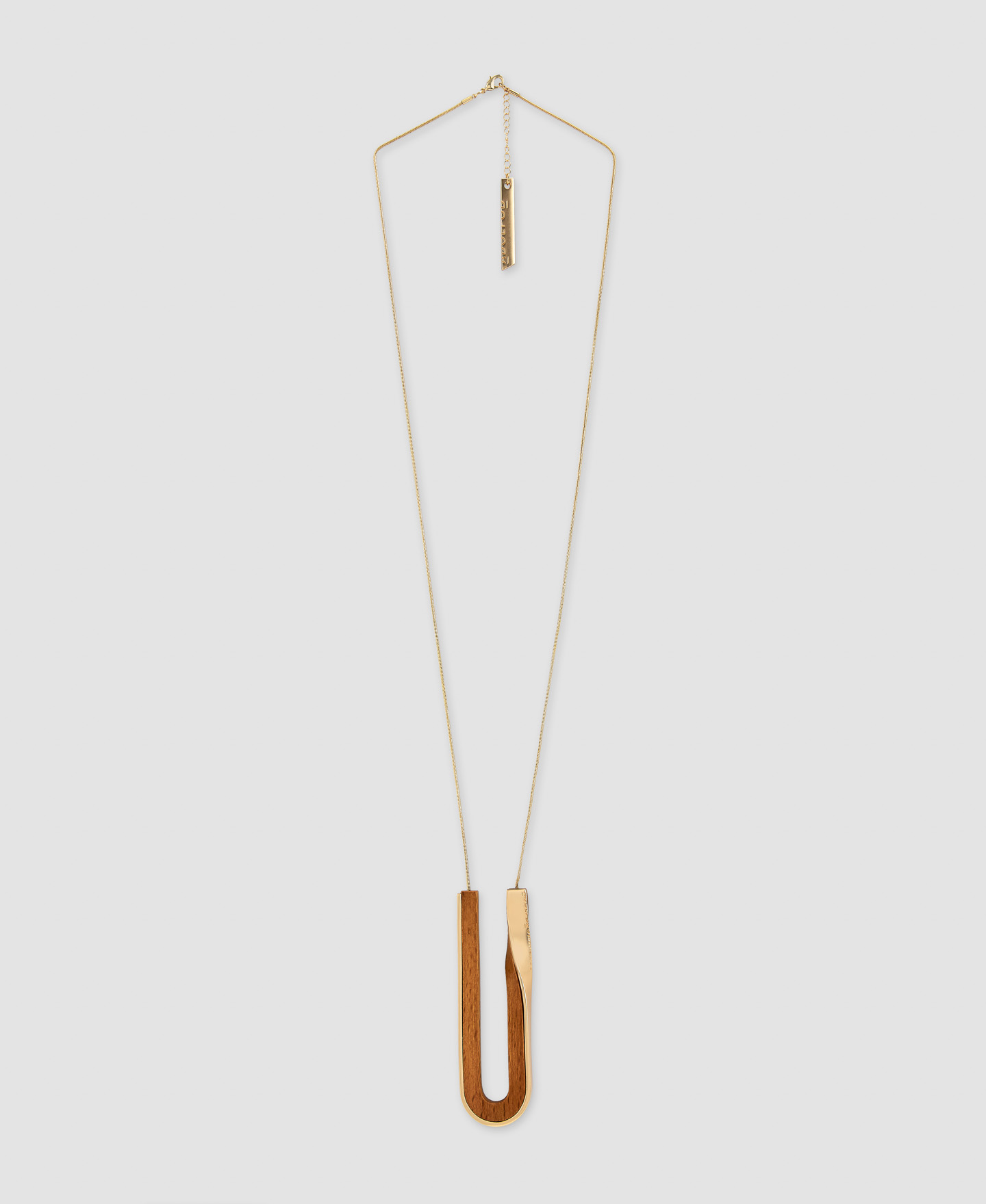 Wood and zinc twist pendant image number 0