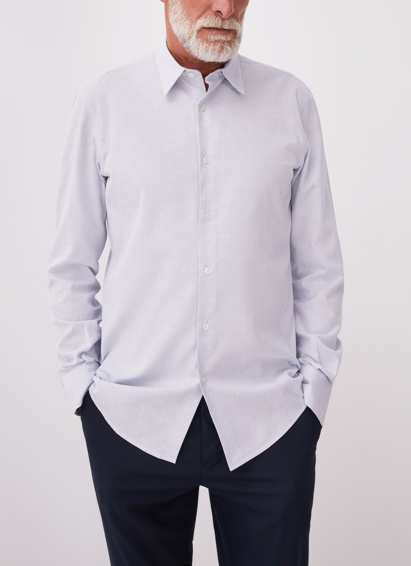 White shirt with pindot motif image number 0