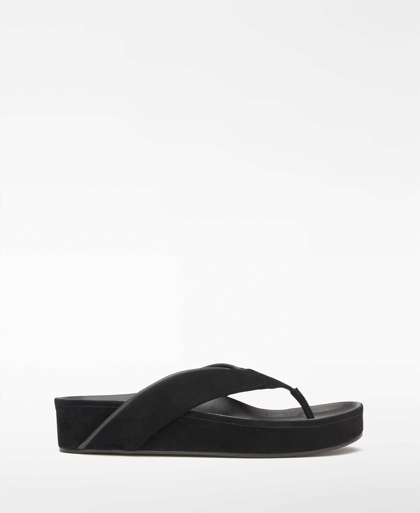 Suede platform flip-flops image number 0