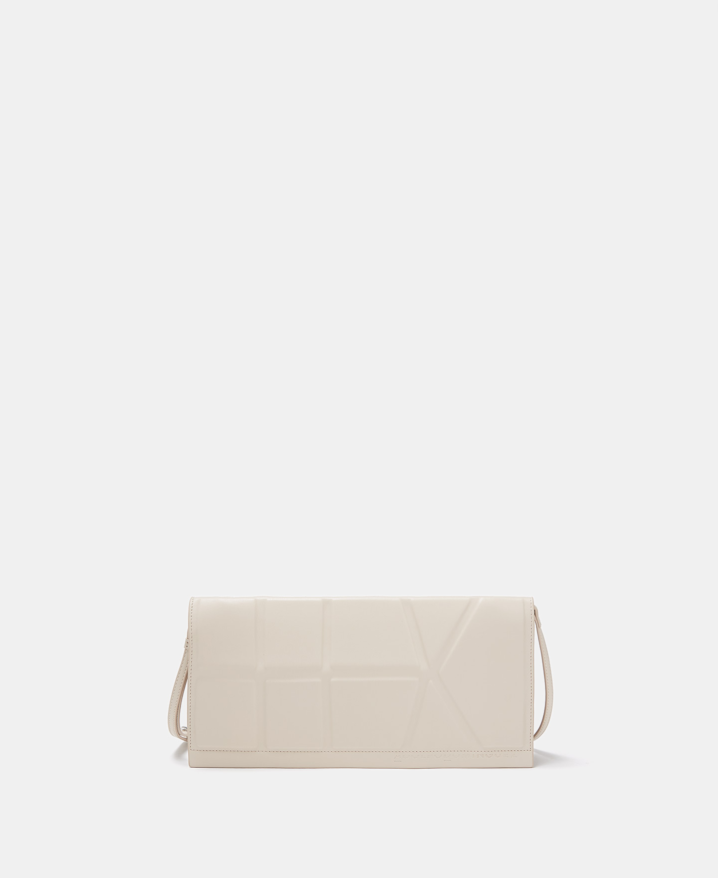 Double crossbody bag with geometric line image number 0